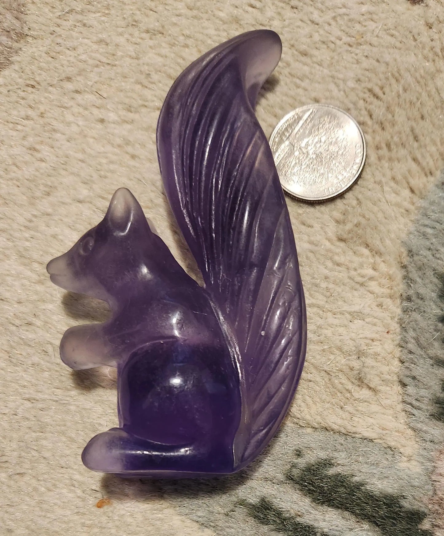 Carved Purple Fluorite Squirrel, Purple Squirrel, Playful Squirrel, Abundance,  Vibrant Color, Genius Stone Etsy