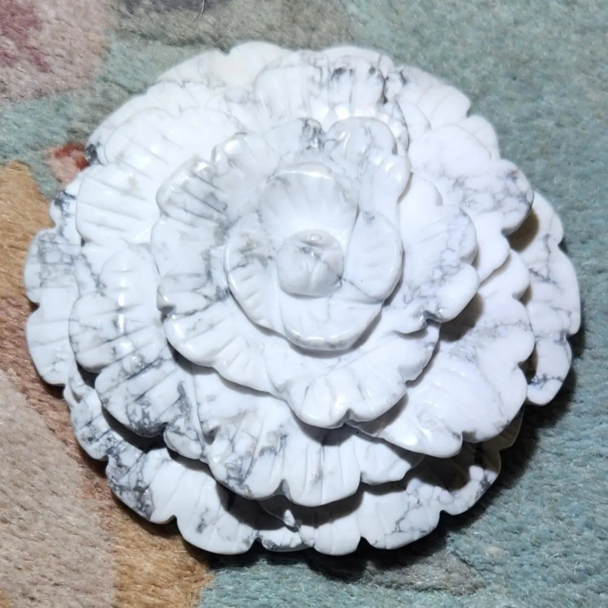 Peonies Crystal Carved Flowers, Heavy Paper Weight Decorative Pieces,  Fluorite, Mookaite, African Blood, Bloodstone, Howlite, Lepidolite Etsy