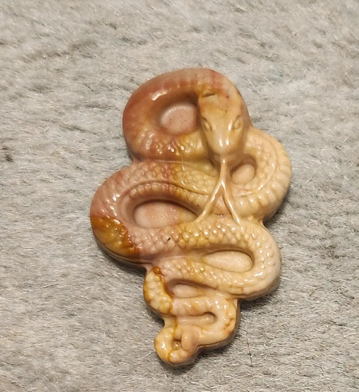 Polychrome Jasper Snake Figurine,Desert Jasper crystal art, Serpent Carved Gemstone Etsy