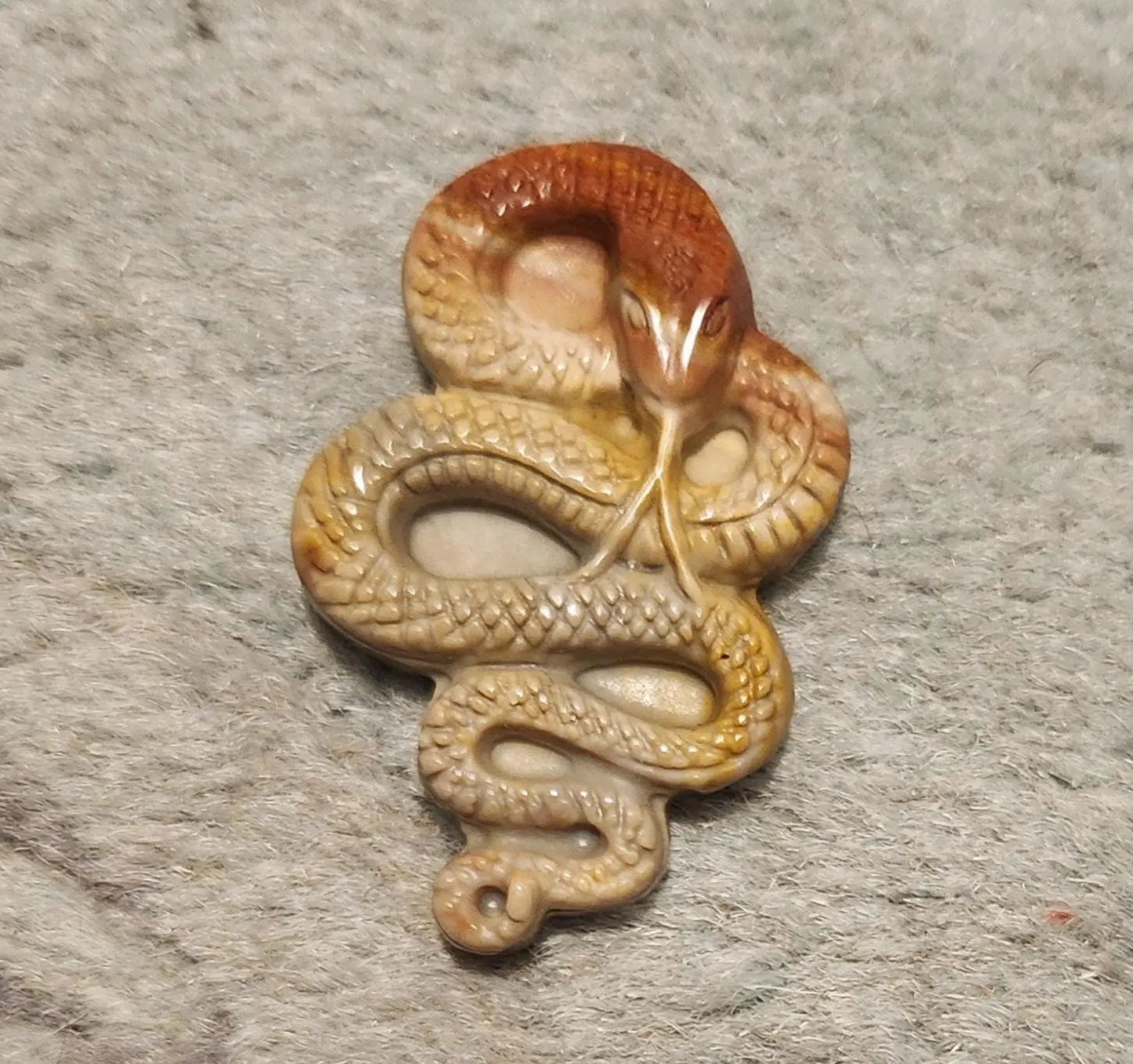 Polychrome Jasper Snake Figurine,Desert Jasper crystal art, Serpent Carved Gemstone Etsy
