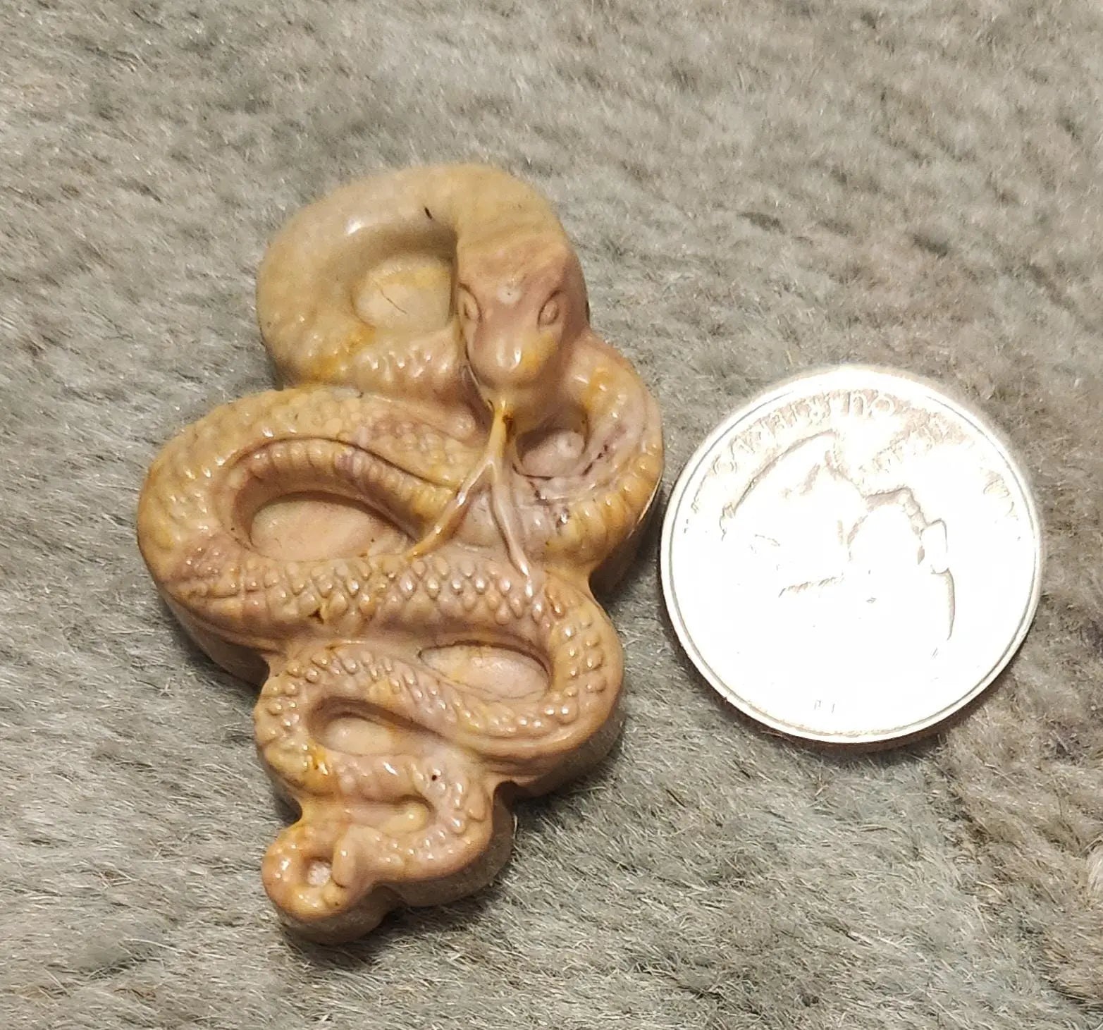 Polychrome Jasper Snake Figurine,Desert Jasper crystal art, Serpent Carved Gemstone Etsy