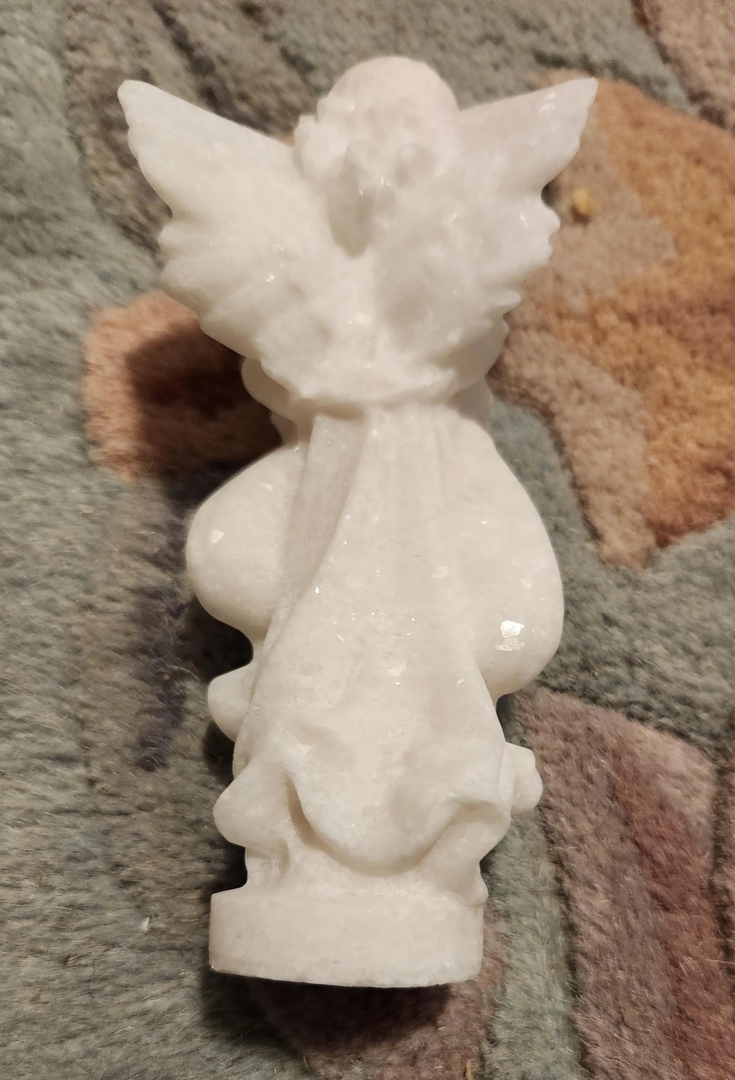 White Jade Carved Baby Angel with Wings. Glittering Snowflake Ice Jade, Purity, Serenity, and Peaceful Relationships Etsy