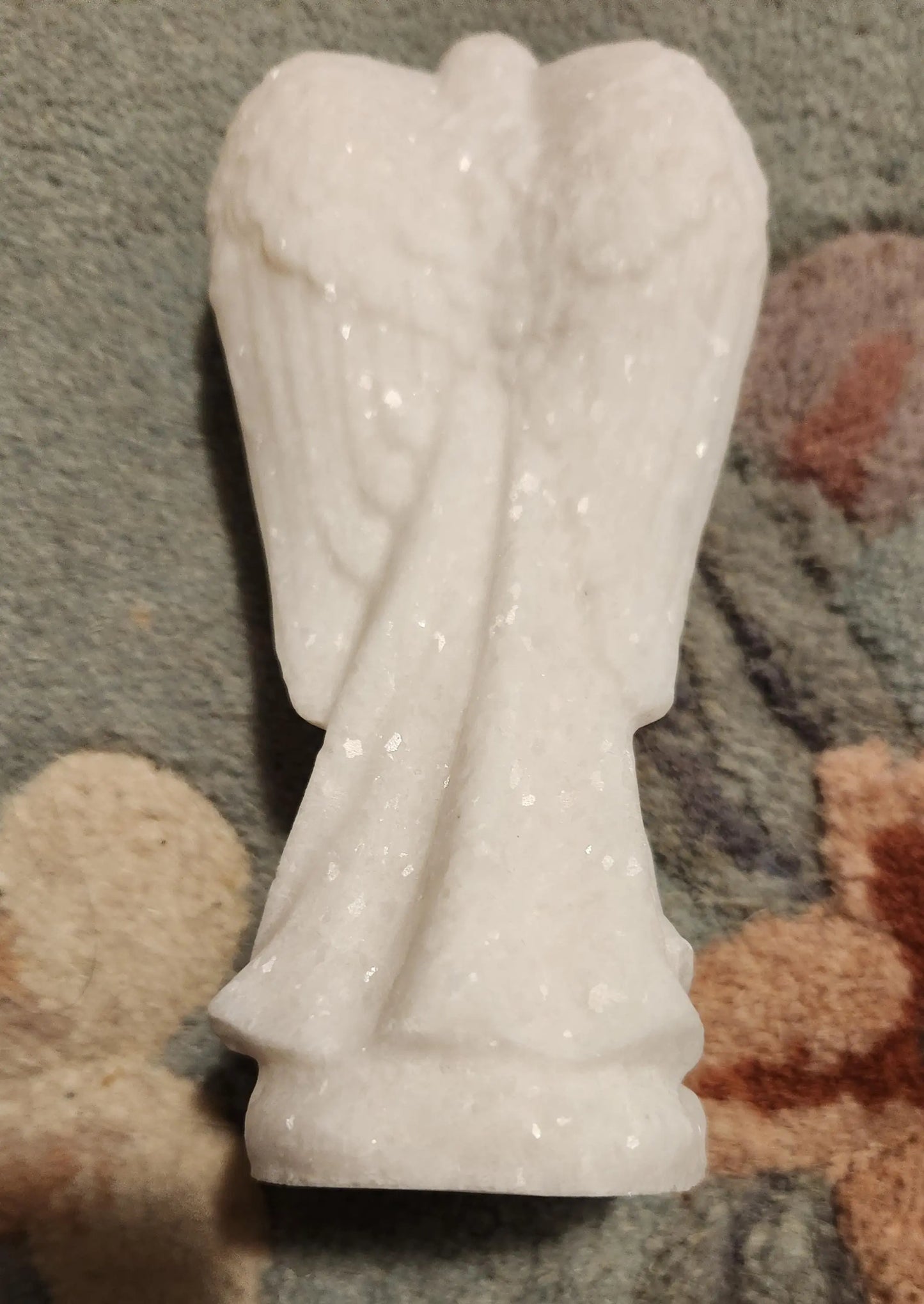 Glittering Snow White Angel, Carved White Jade, Carved Angel, Sense of Tranquility, Purity and Serenity,  Home Décor, Deeply Spiritual Etsy
