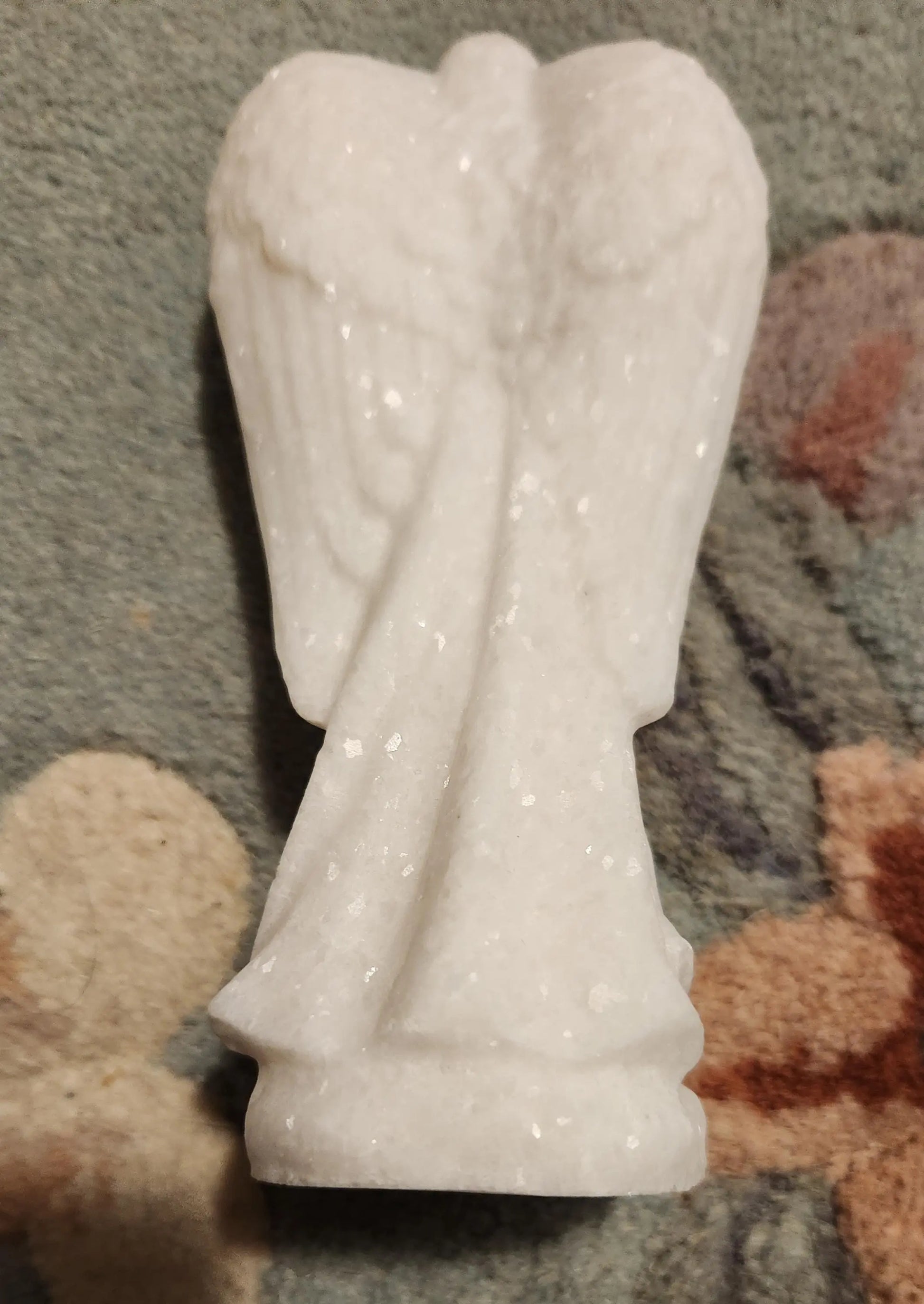 Glittering Snow White Angel, Carved White Jade, Carved Angel, Sense of Tranquility, Purity and Serenity,  Home Décor, Deeply Spiritual Etsy