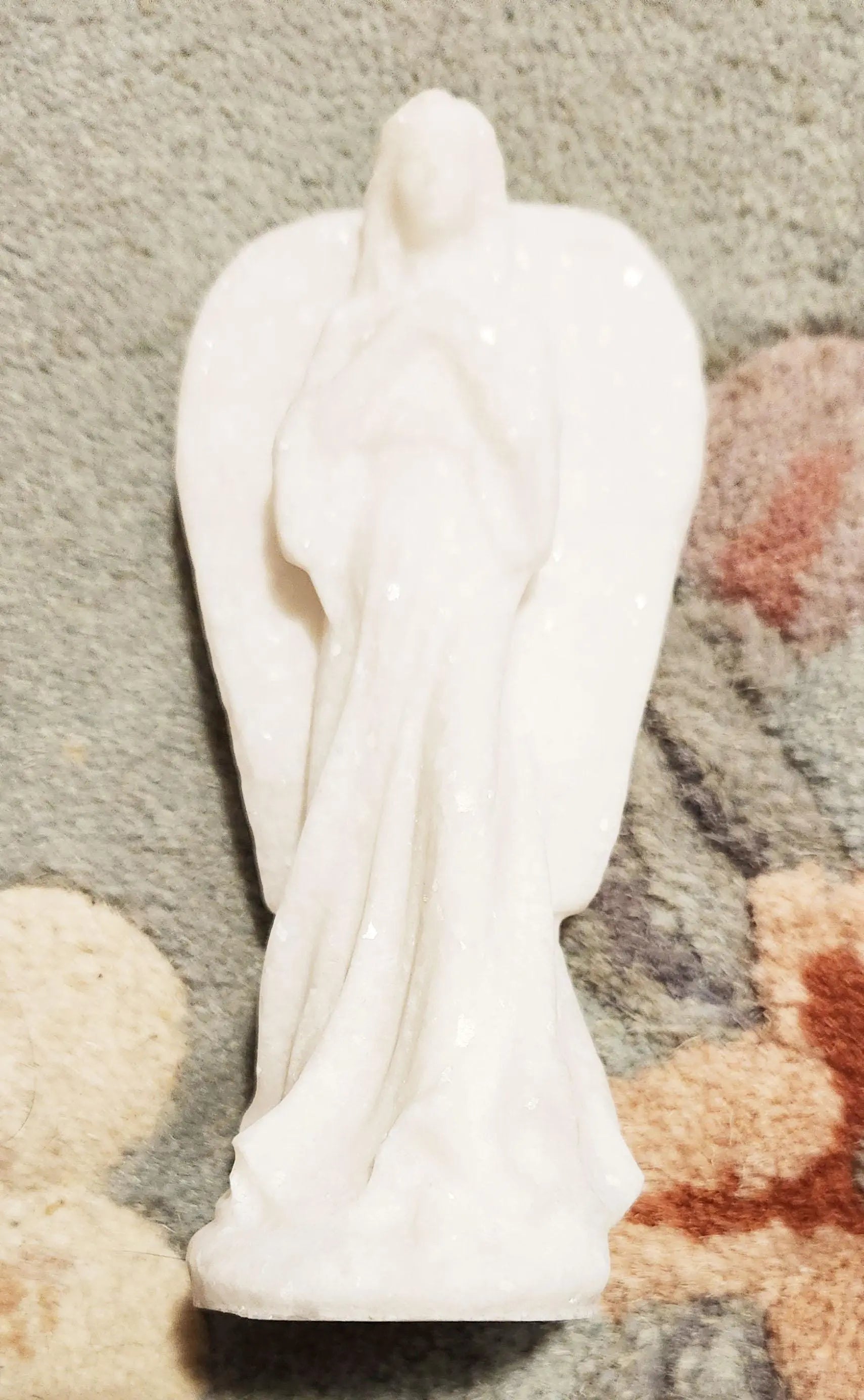 Glittering Snow White Angel, Carved White Jade, Carved Angel, Sense of Tranquility, Purity and Serenity,  Home Décor, Deeply Spiritual Etsy