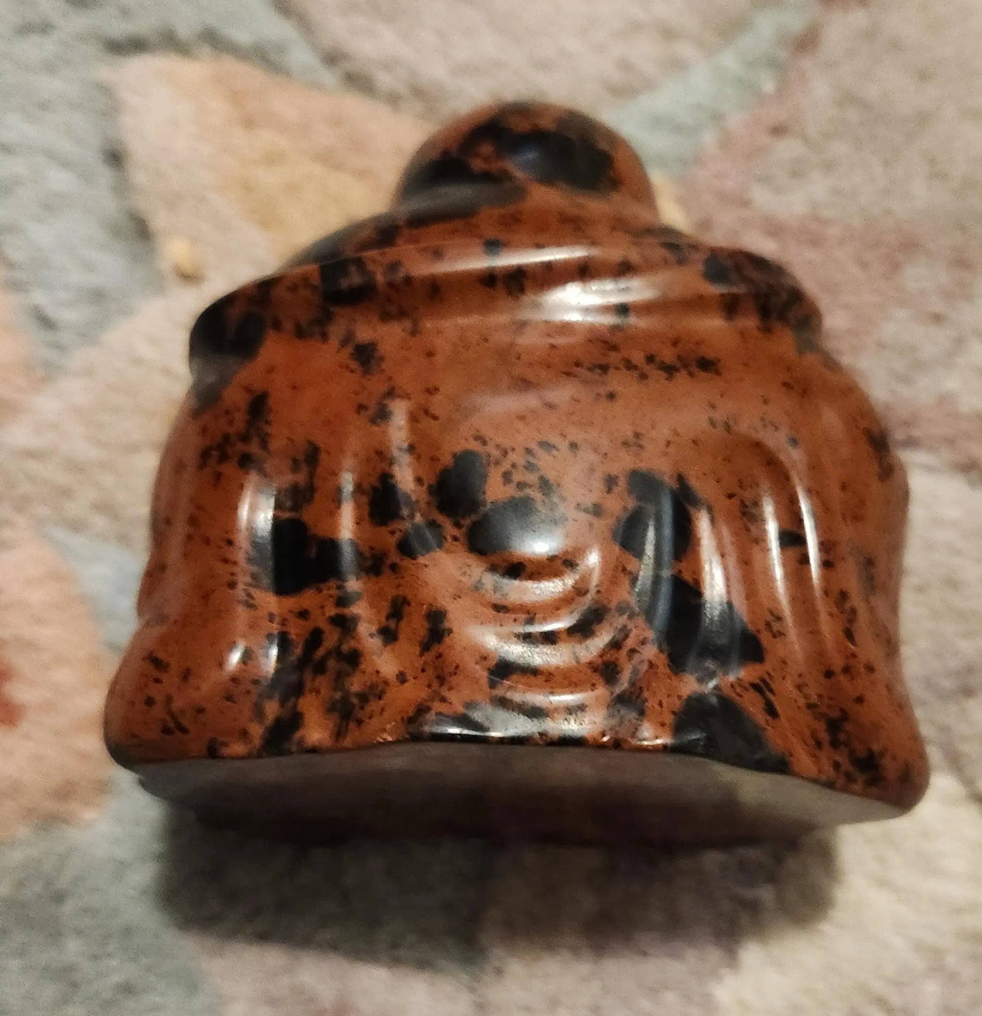 Mahogany Red Obsidian Laughing Buddha Etsy