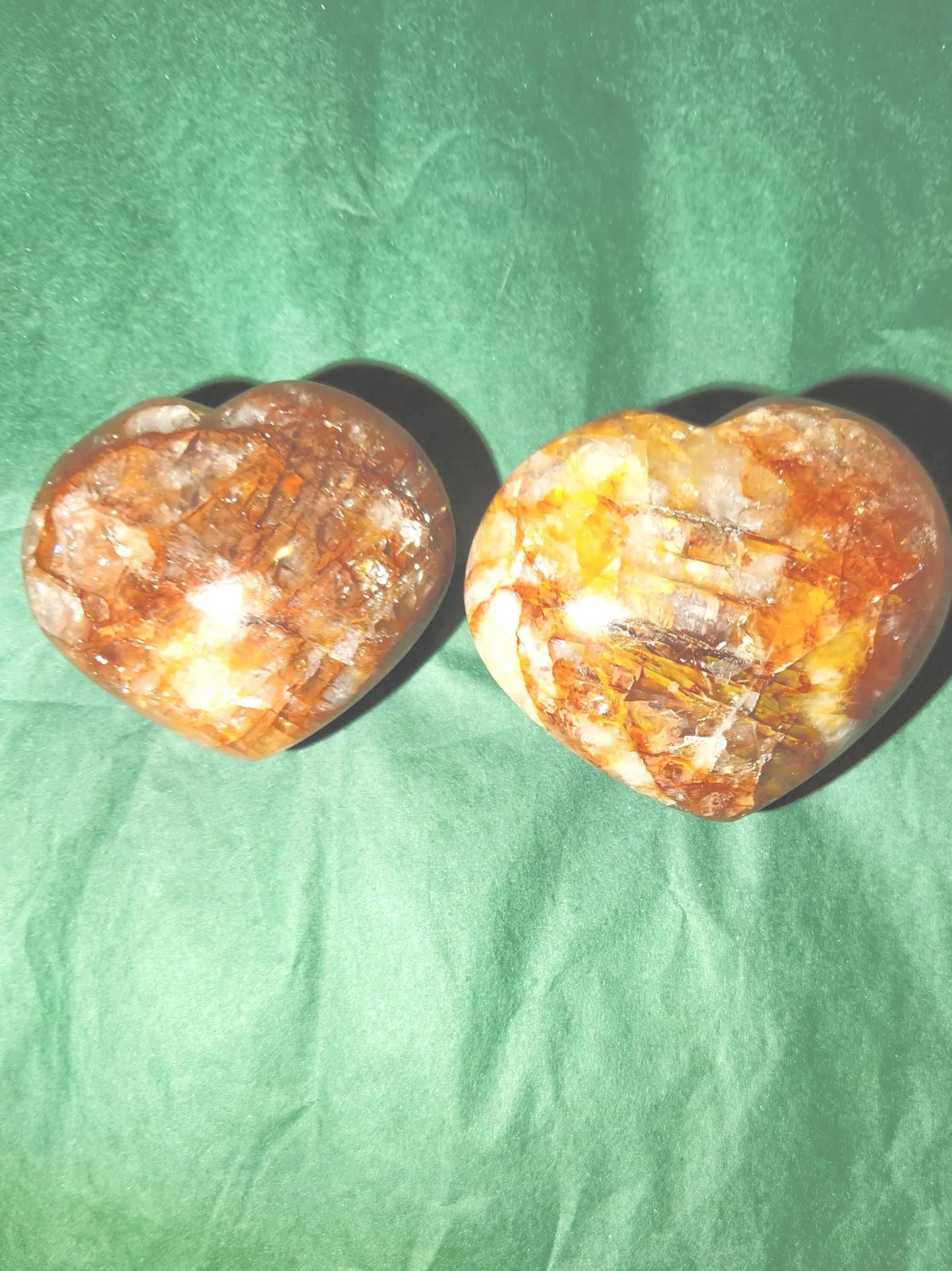 Fire Quartz Heart Etsy