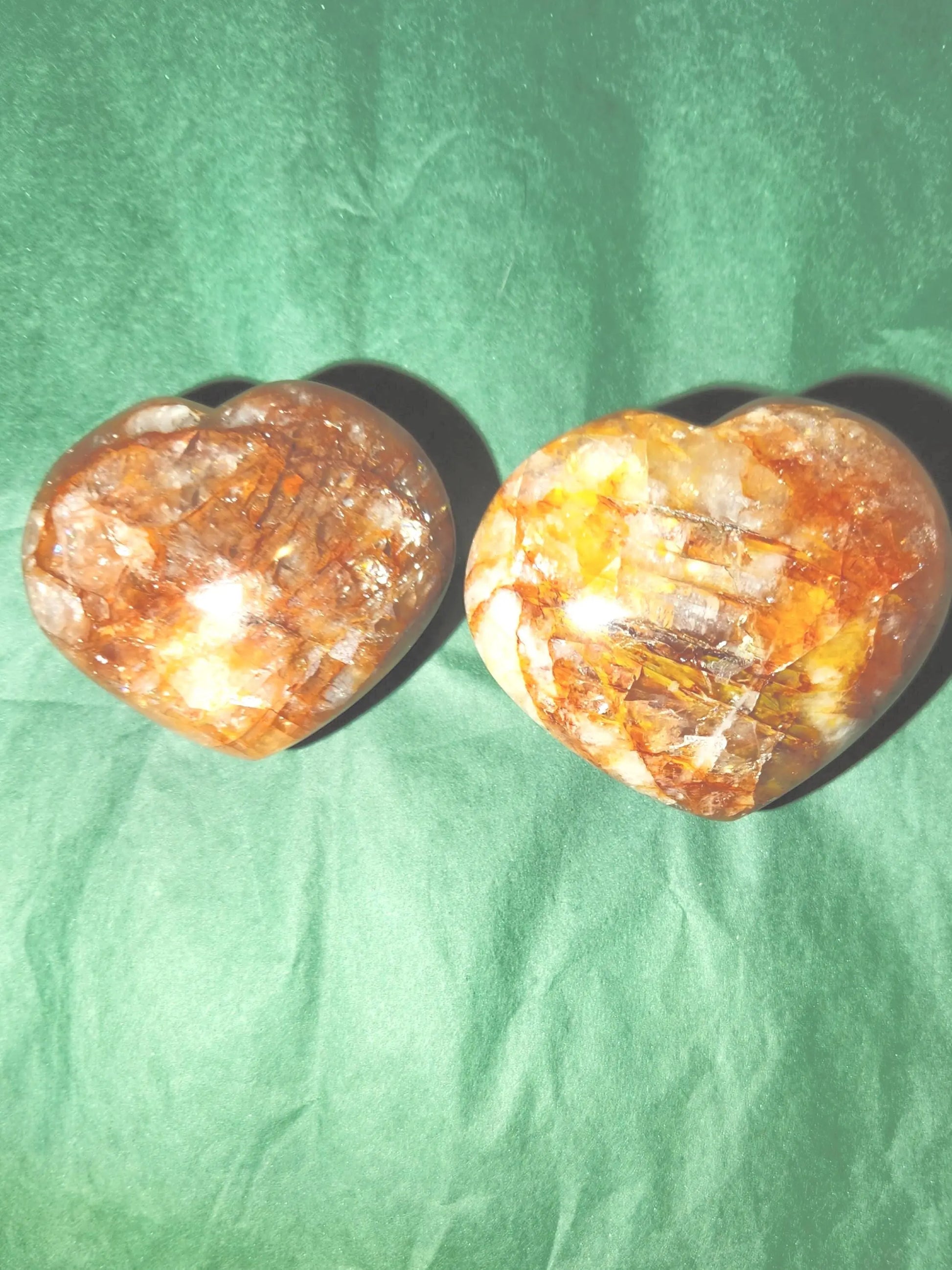 Fire Quartz Heart Etsy