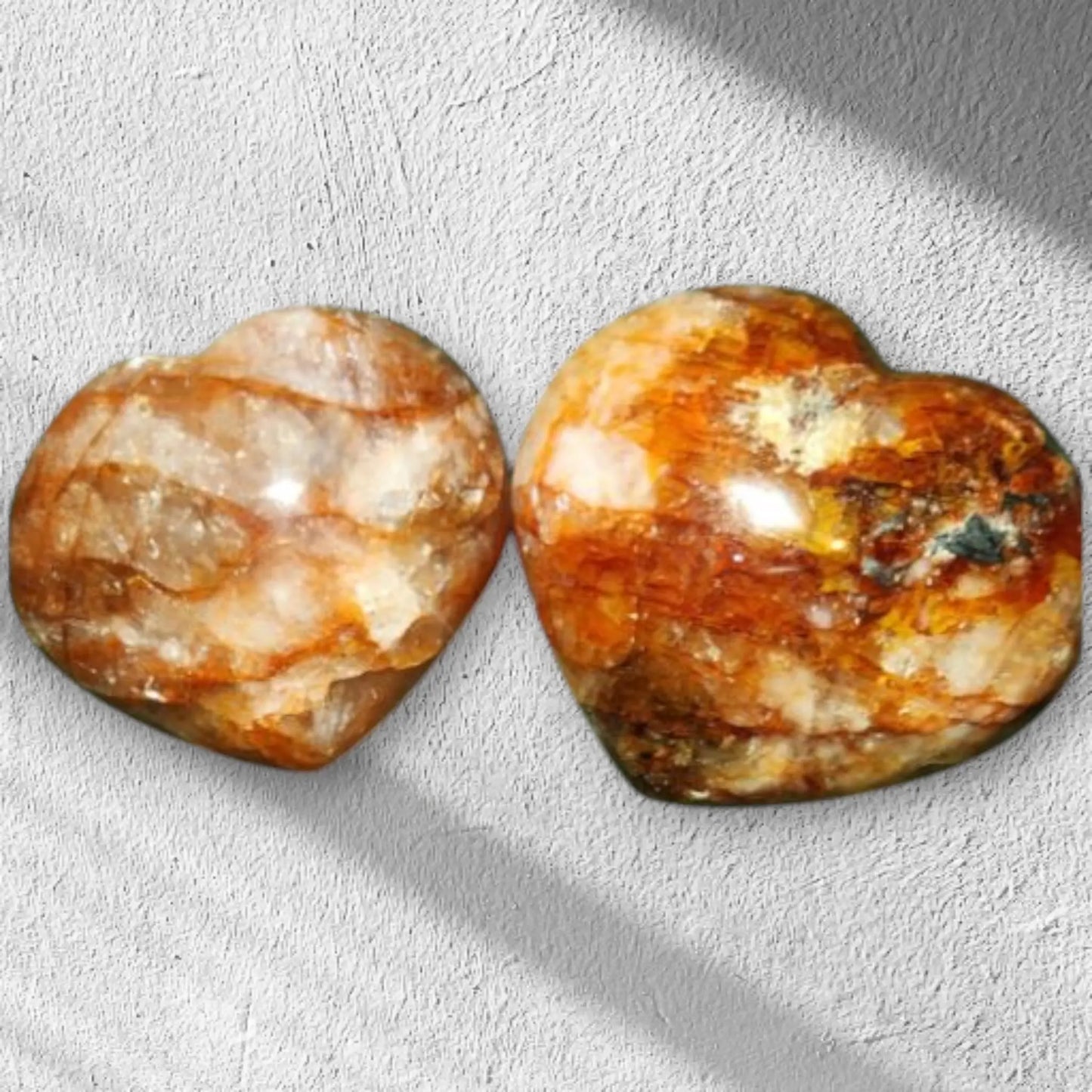 Fire Quartz Heart Etsy