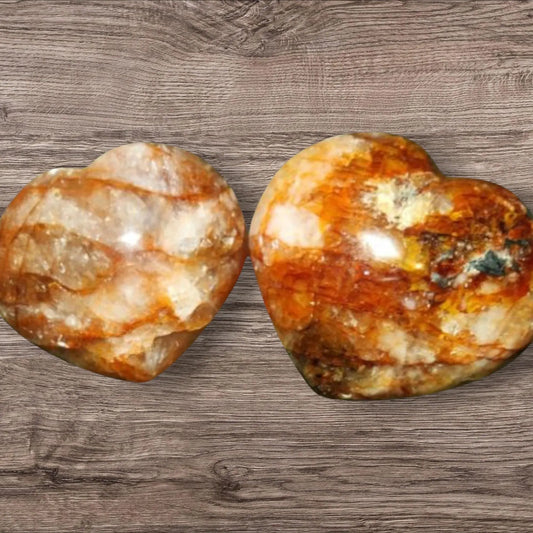 Fire Quartz Heart Etsy