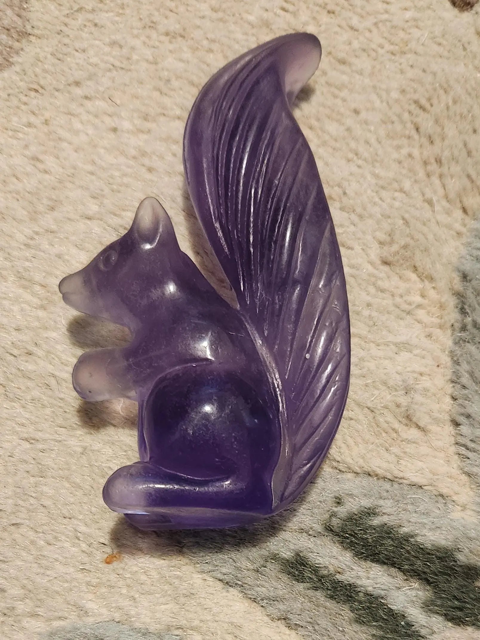 Carved Purple Fluorite Squirrel, Purple Squirrel, Playful Squirrel, Abundance,  Vibrant Color, Genius Stone Etsy