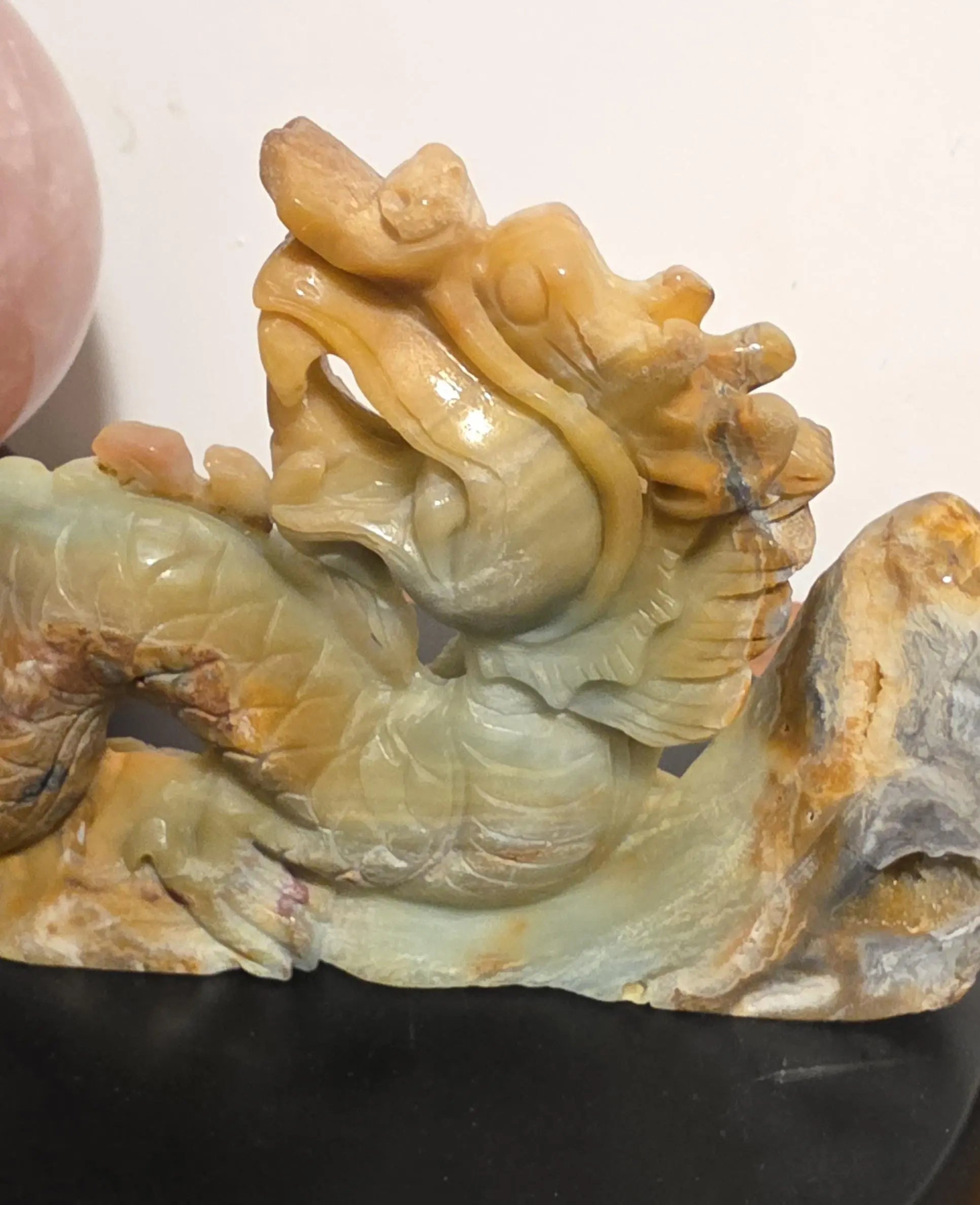 Caribbean Calcite Crystal Dragon, Japanese Serpentine, Entryway Decor , Spiritual awakening gift Etsy