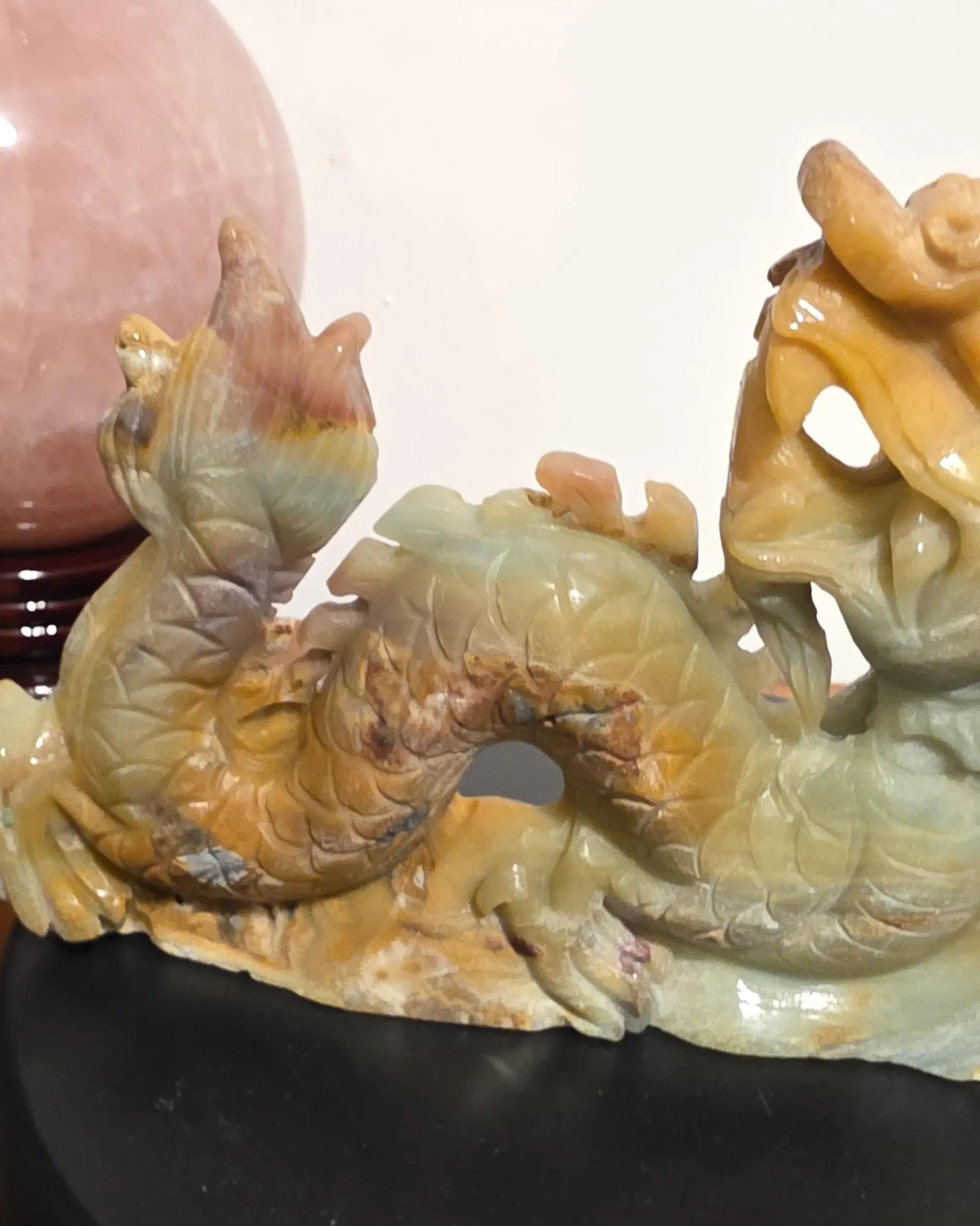 Caribbean Calcite Crystal Dragon, Japanese Serpentine, Entryway Decor , Spiritual awakening gift Etsy