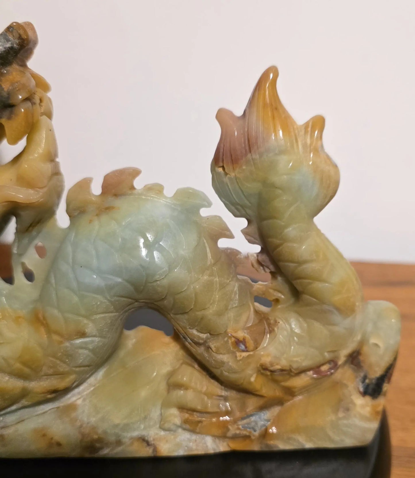 Caribbean Calcite Crystal Dragon, Japanese Serpentine, Entryway Decor , Spiritual awakening gift Etsy