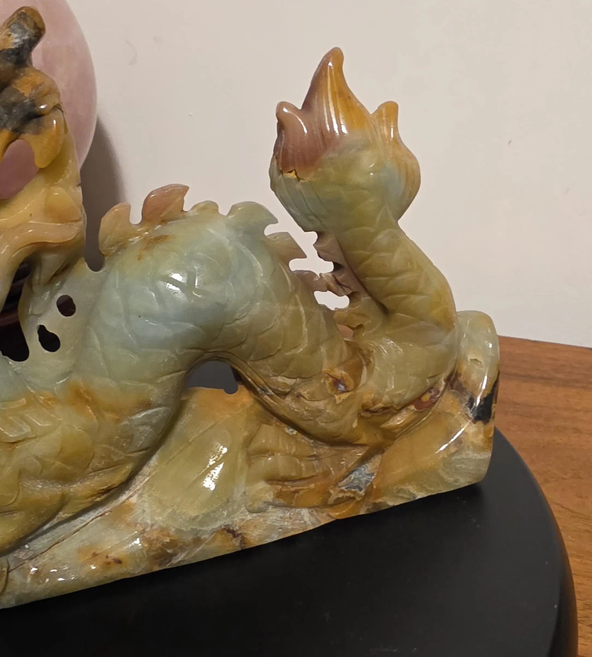 Caribbean Calcite Crystal Dragon, Japanese Serpentine, Entryway Decor , Spiritual awakening gift Etsy