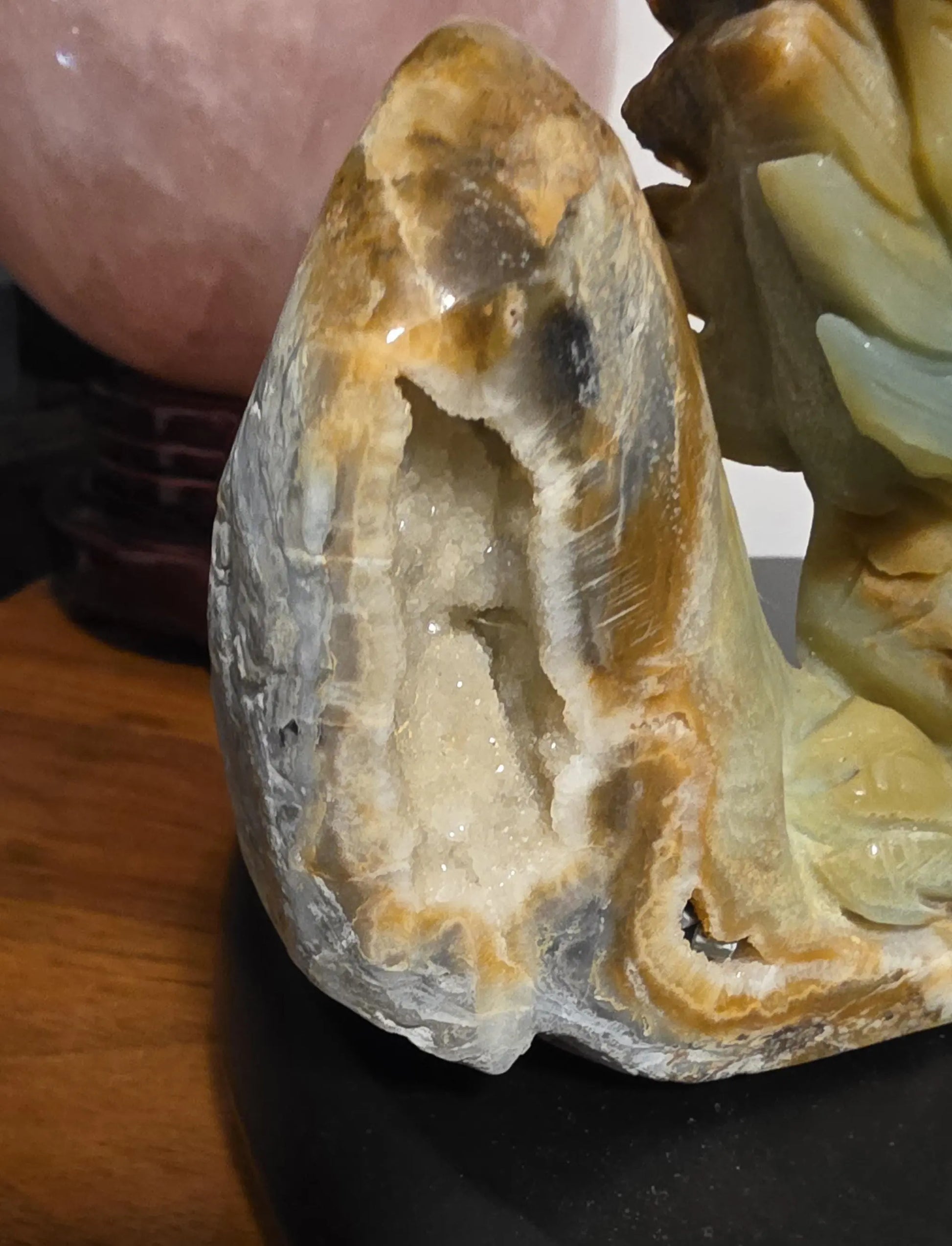Caribbean Calcite Crystal Dragon, Japanese Serpentine, Entryway Decor , Spiritual awakening gift Etsy