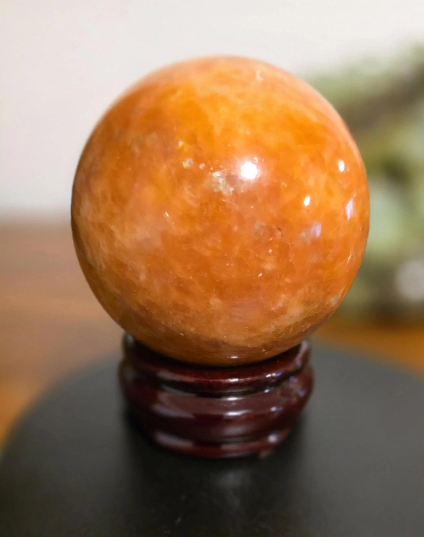 Shimmering Sunstone Sphere with Hematite & Goethite (2.75" Diameter) Etsy