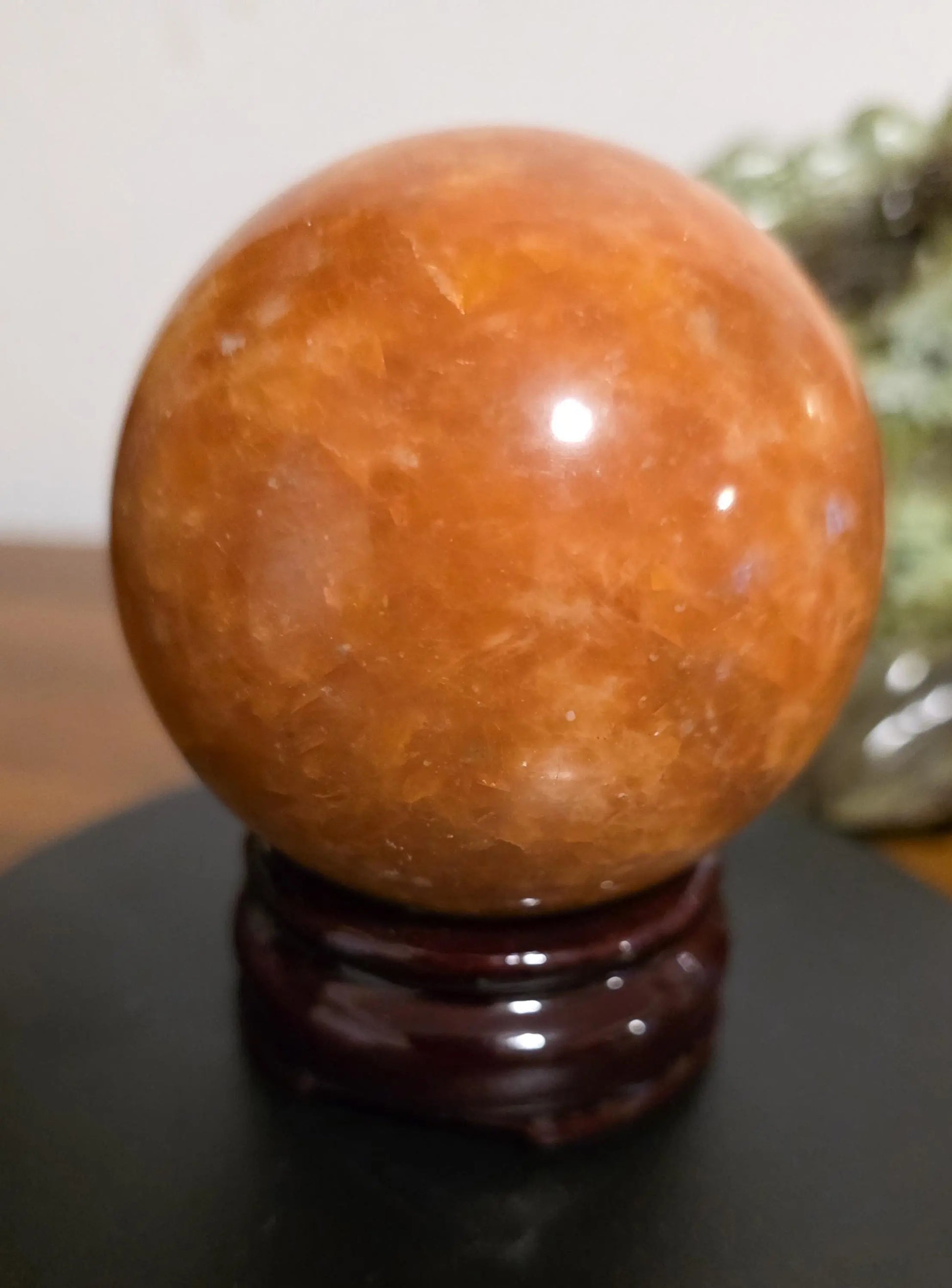 Shimmering Sunstone Sphere with Hematite & Goethite (2.75" Diameter) Etsy