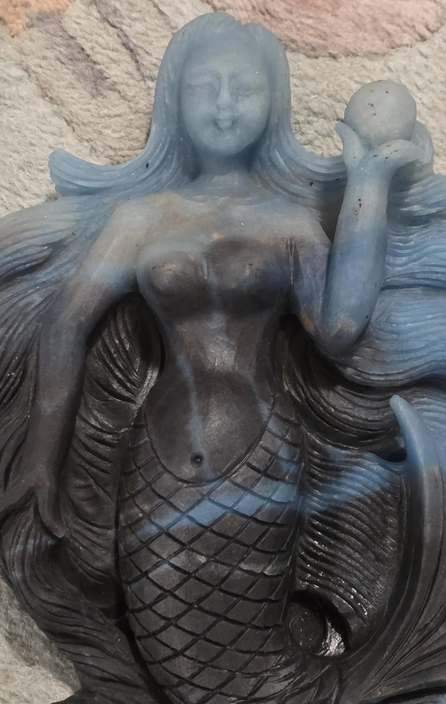 Trolleite Carved Mermaid Statue, Mediation, Third Eye Chakra , Amplification crystal Etsy