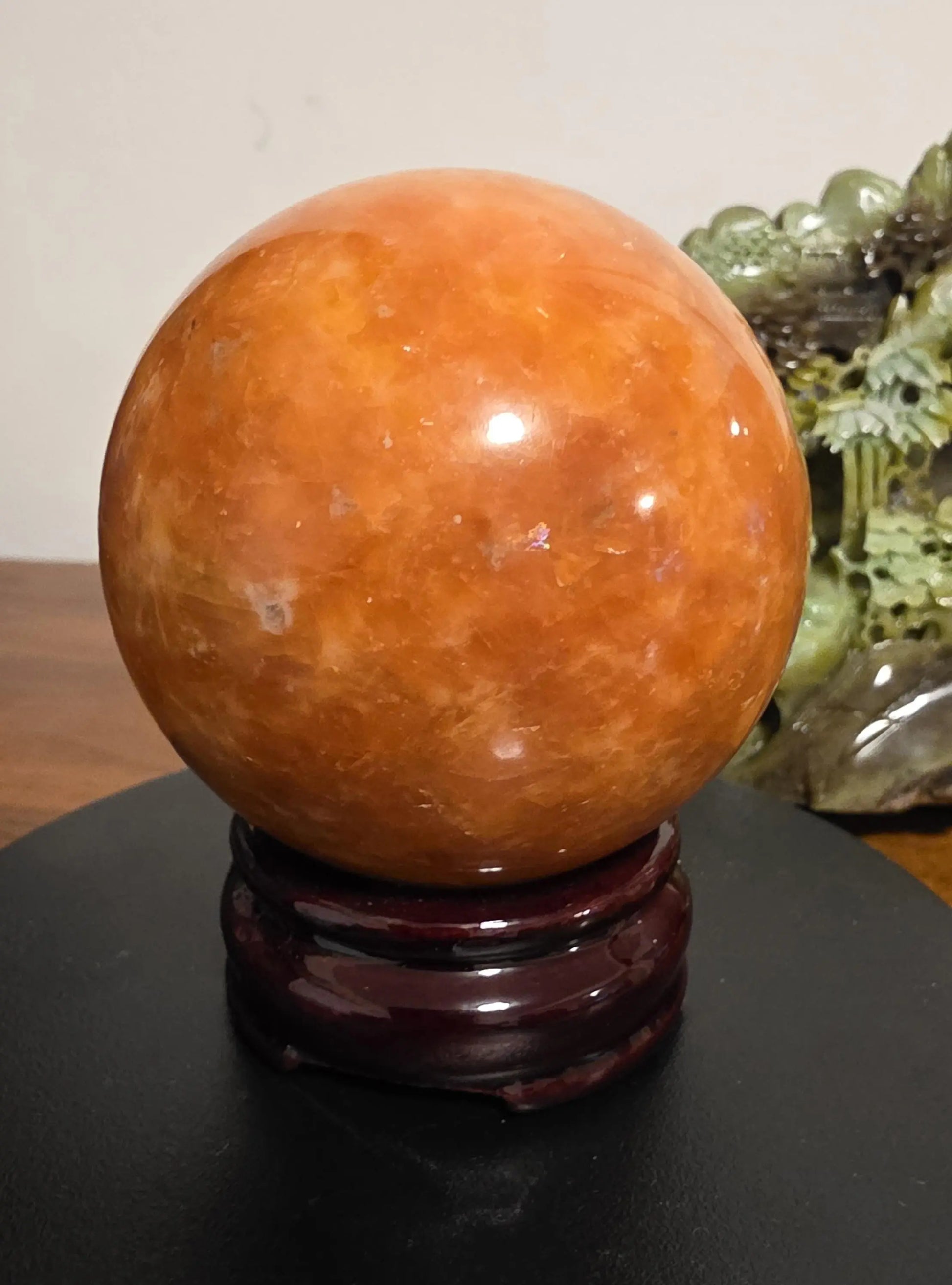 Shimmering Sunstone Sphere with Hematite & Goethite (2.75" Diameter) Etsy