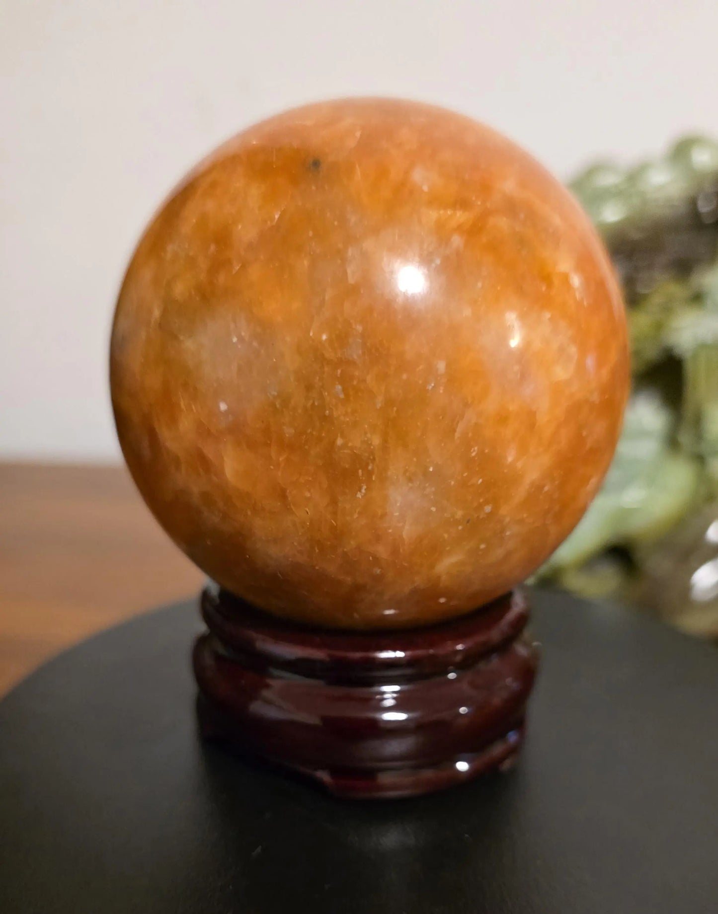 Shimmering Sunstone Sphere with Hematite & Goethite (2.75" Diameter) Etsy