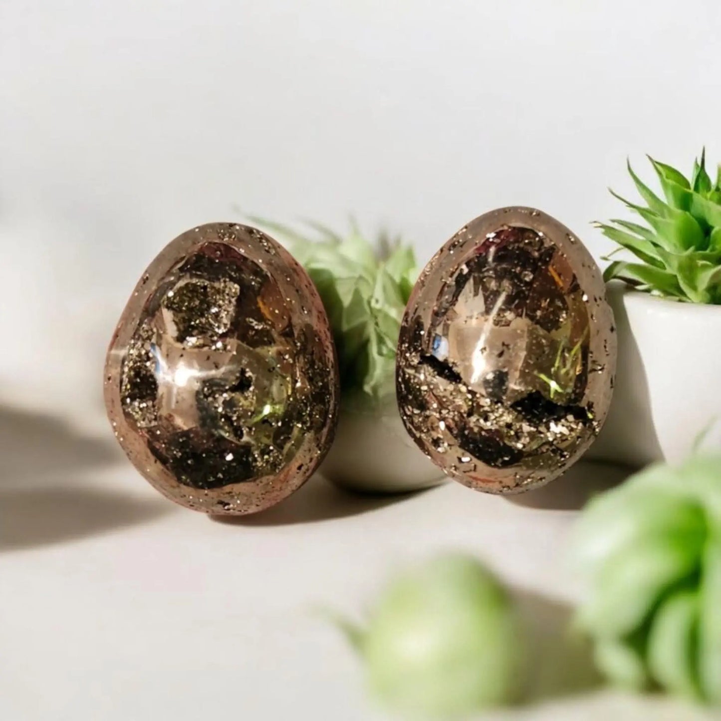Pyrite Eggs, Shiny Gold Pyrite Eggs Etsy