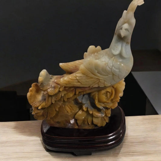 Stone Phoenix Carved Statue, Caribbean Calcite, Rebirth, Renew,Mythical Creature Etsy