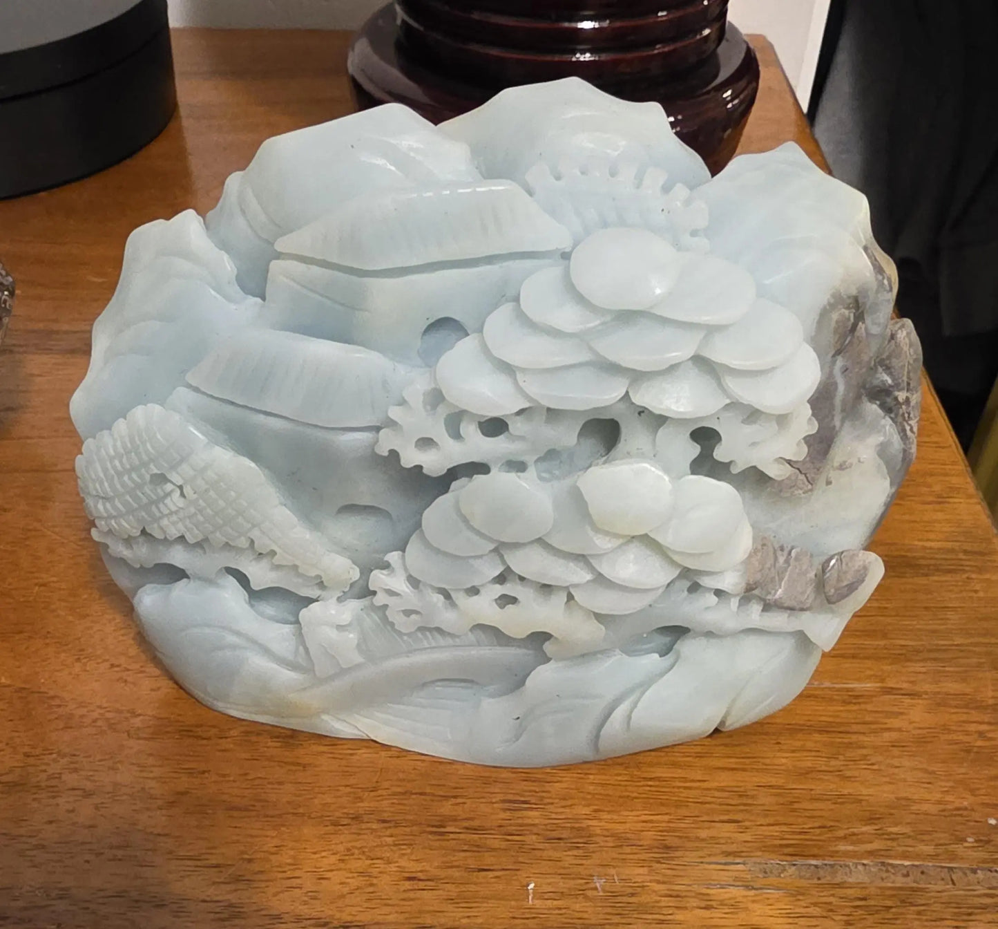 Blue Quartzite Oriental Art Piece, Metaphysical, Inner Harmony, Calm, Clarity, Third Eye Chakra Etsy