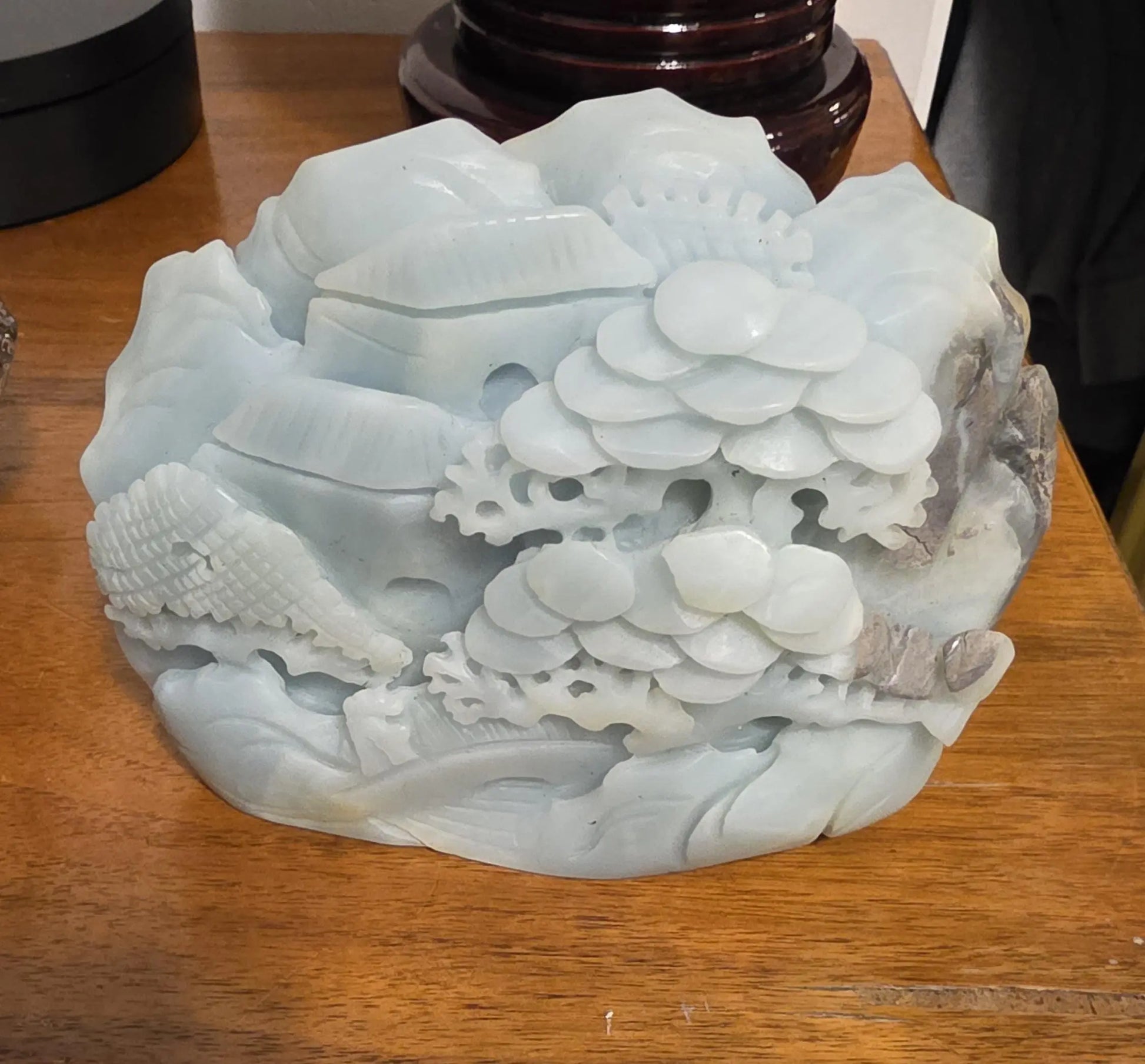 Blue Quartzite Oriental Art Piece, Metaphysical, Inner Harmony, Calm, Clarity, Third Eye Chakra Etsy