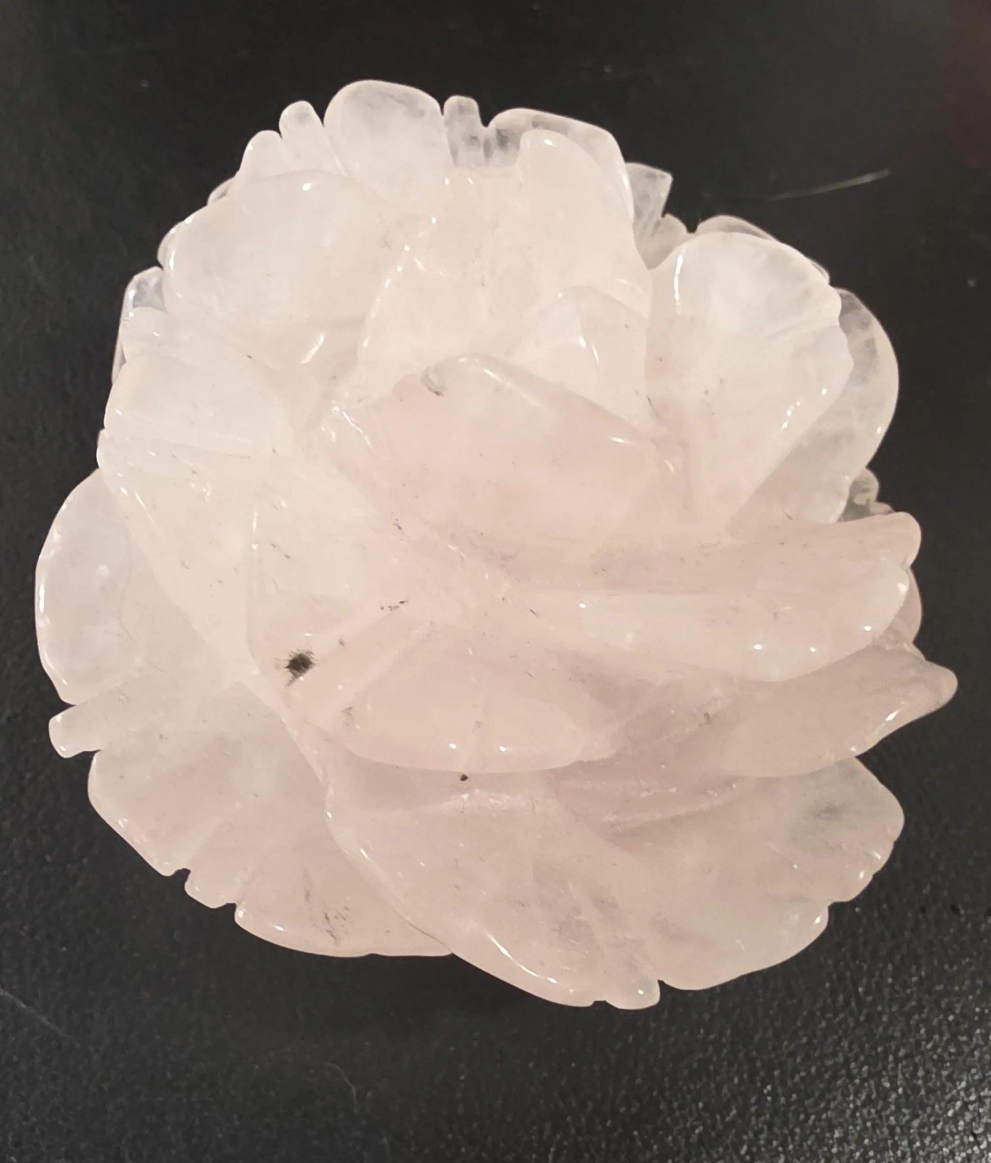 3 Inch Carved Rose Quartz Flower,  Rose Stone Carving, Home Décor, Floral Paperweight Etsy
