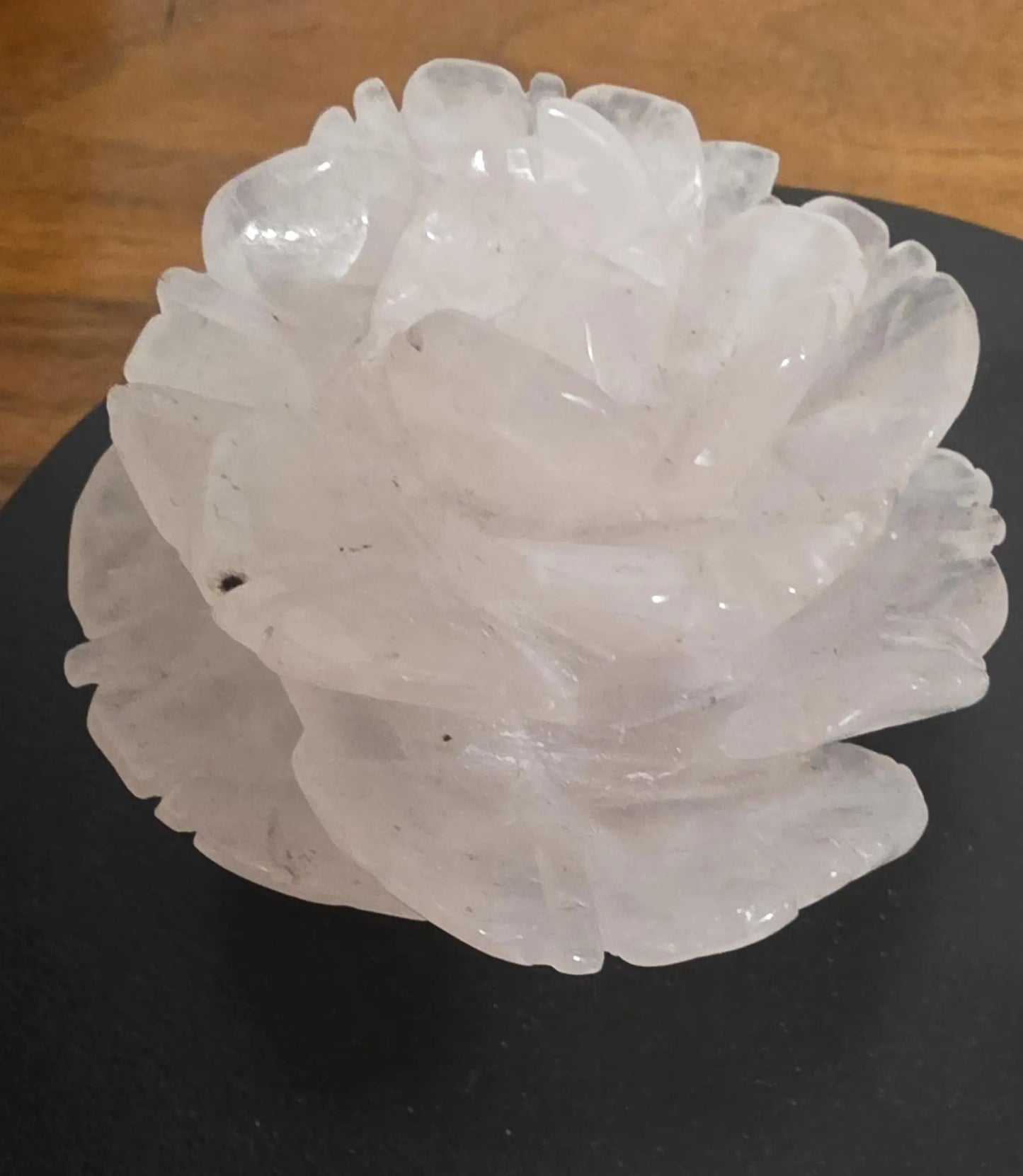 3 Inch Carved Rose Quartz Flower,  Rose Stone Carving, Home Décor, Floral Paperweight Etsy