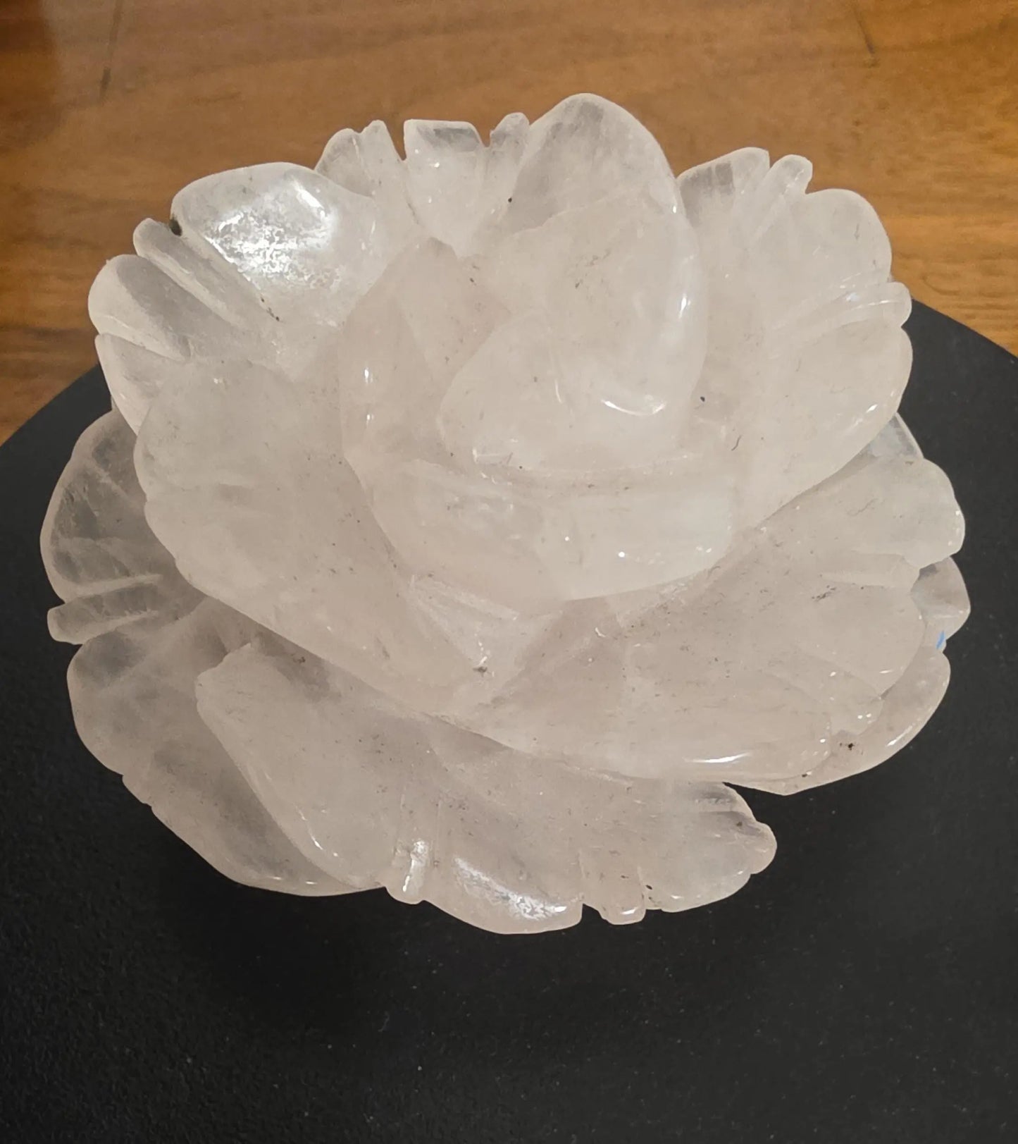 3 Inch Carved Rose Quartz Flower,  Rose Stone Carving, Home Décor, Floral Paperweight Etsy