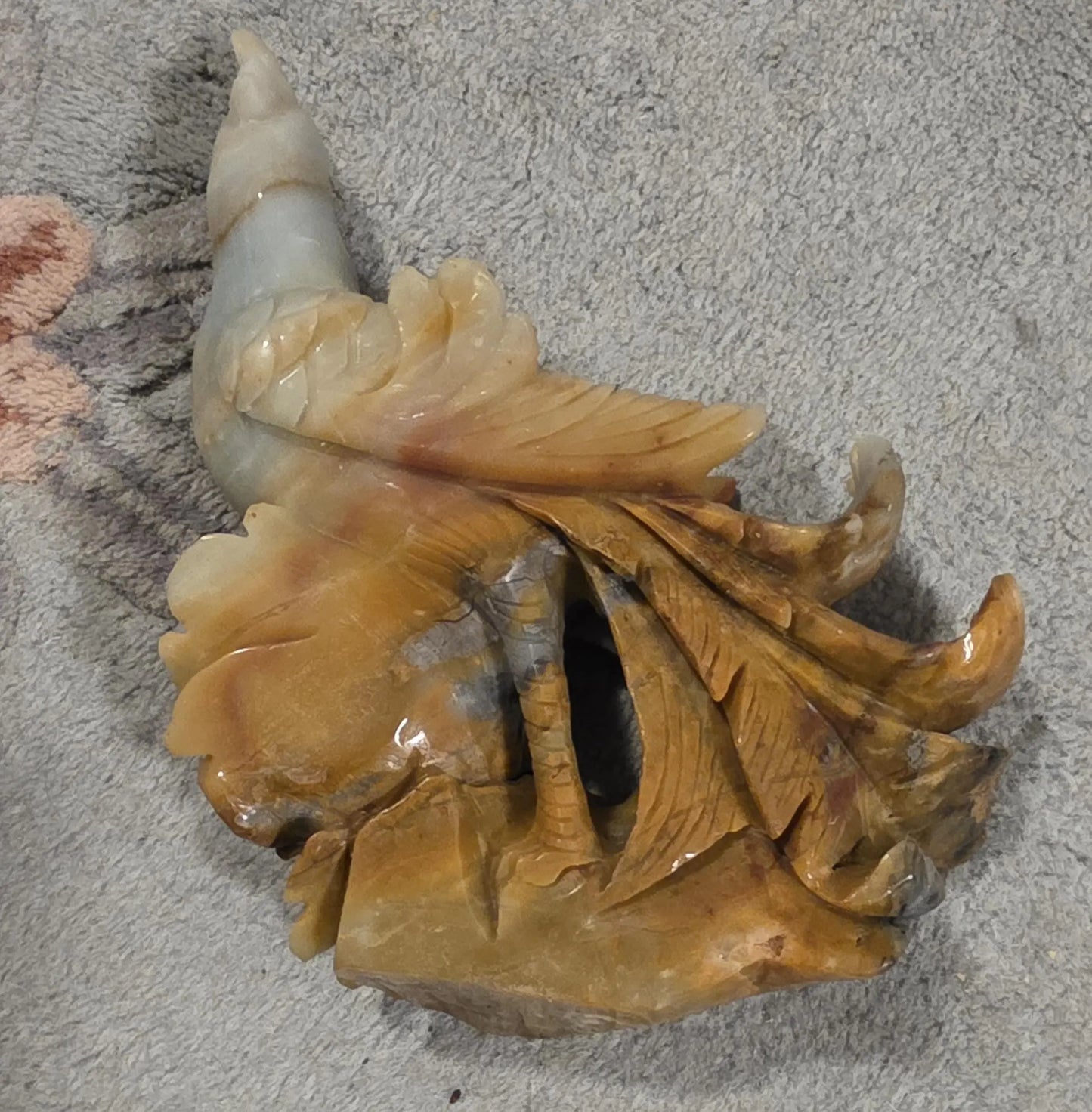 Stone Phoenix Carved Statue, Caribbean Calcite, Rebirth, Renew,Mythical Creature Etsy