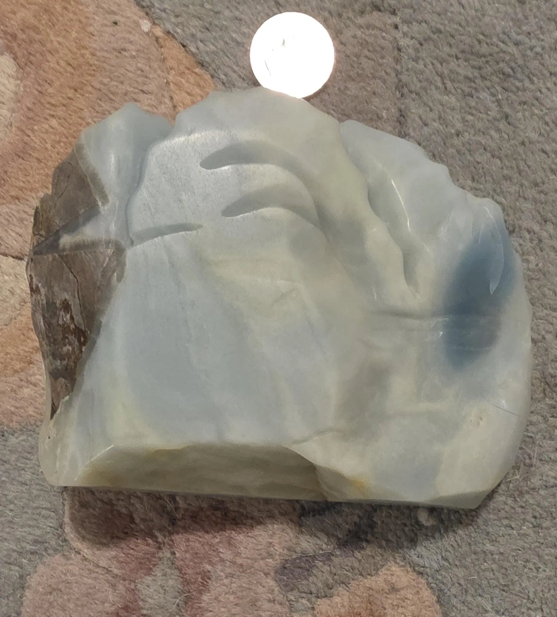 Blue Quartzite Oriental Art Piece, Metaphysical, Inner Harmony, Calm, Clarity, Third Eye Chakra Etsy