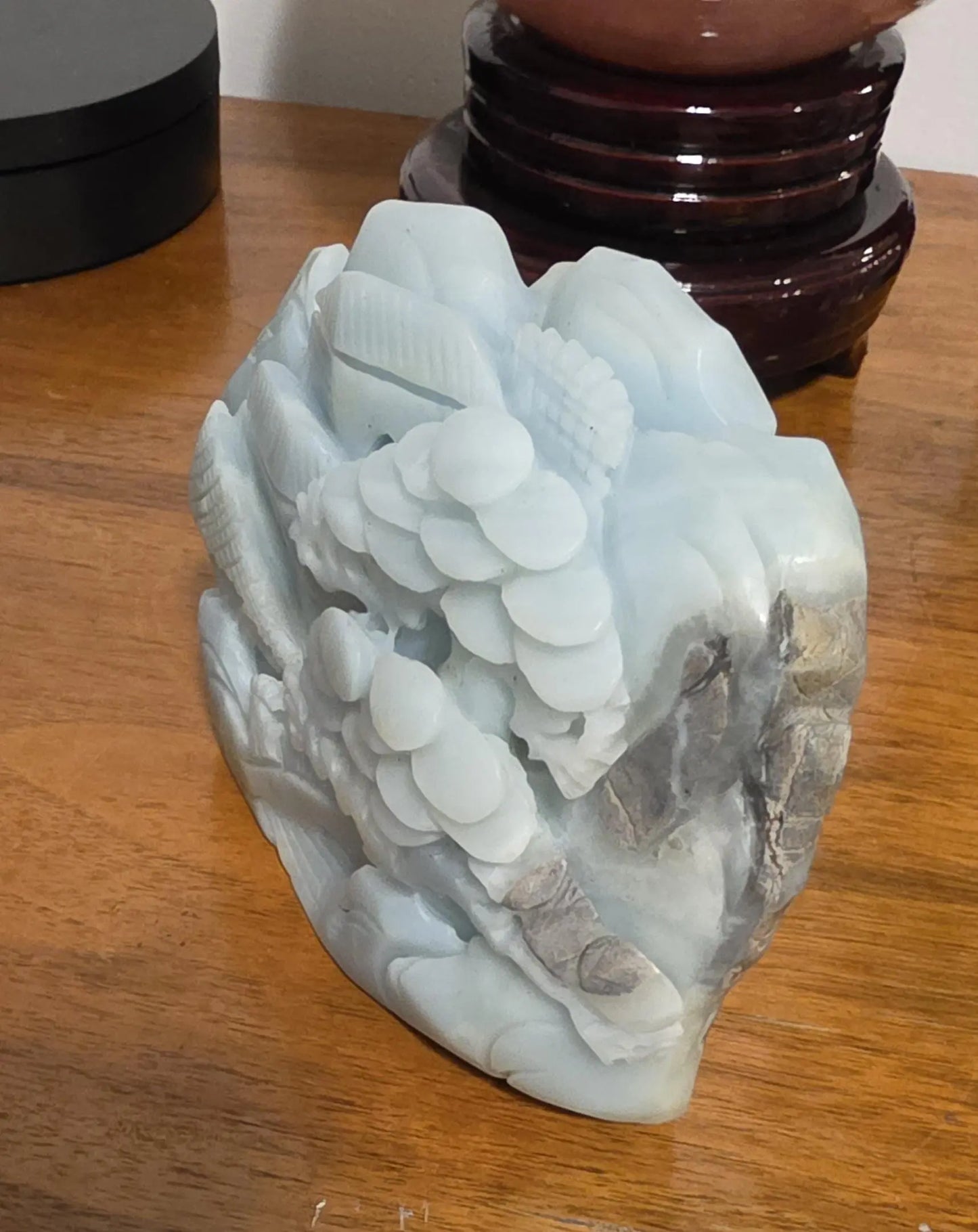 Blue Quartzite Oriental Art Piece, Metaphysical, Inner Harmony, Calm, Clarity, Third Eye Chakra Etsy