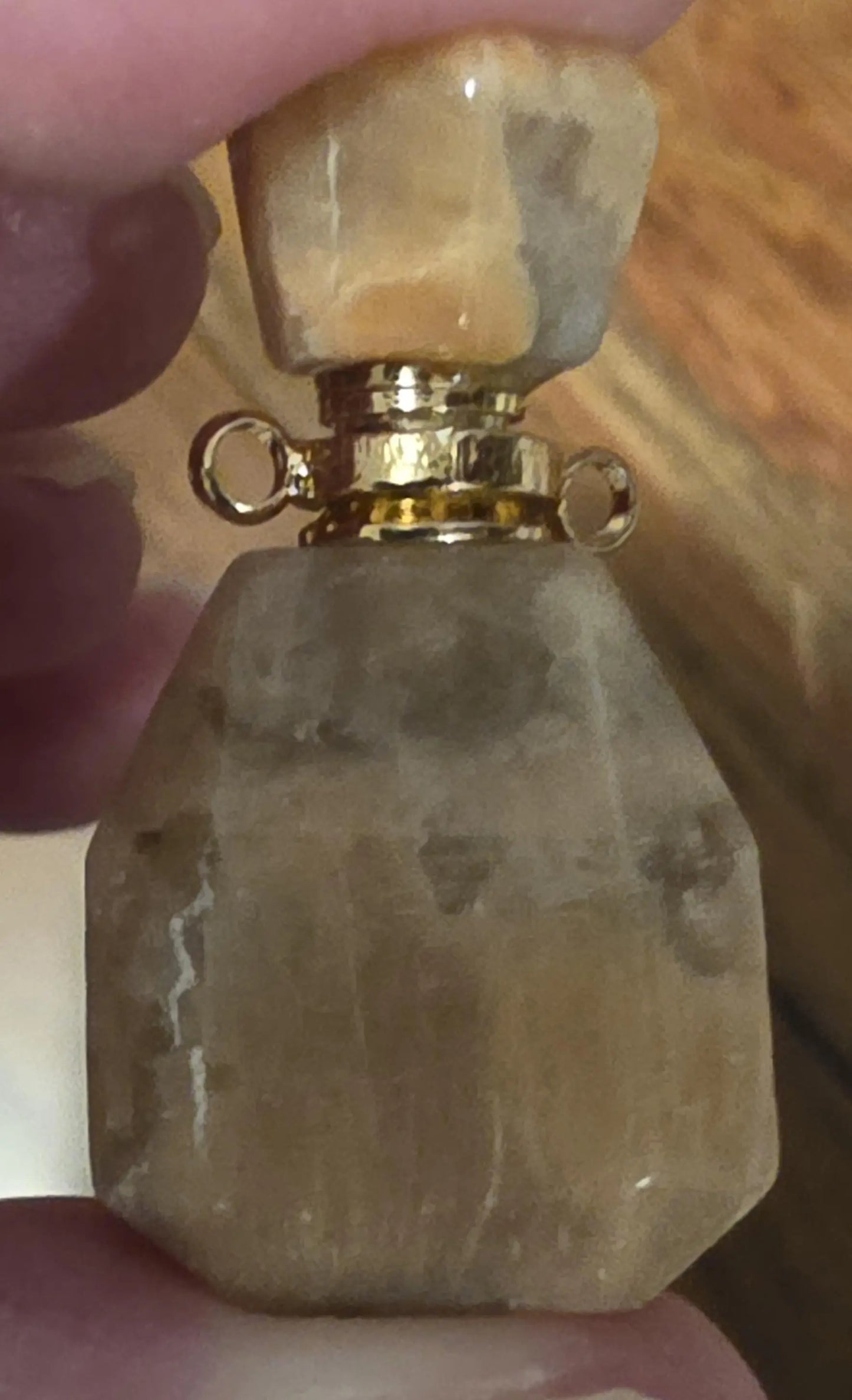Semi-Precious Stone, Perfume Oil Bottles, Carved Crystal  Bottles, Tiny Crystal Container Etsy