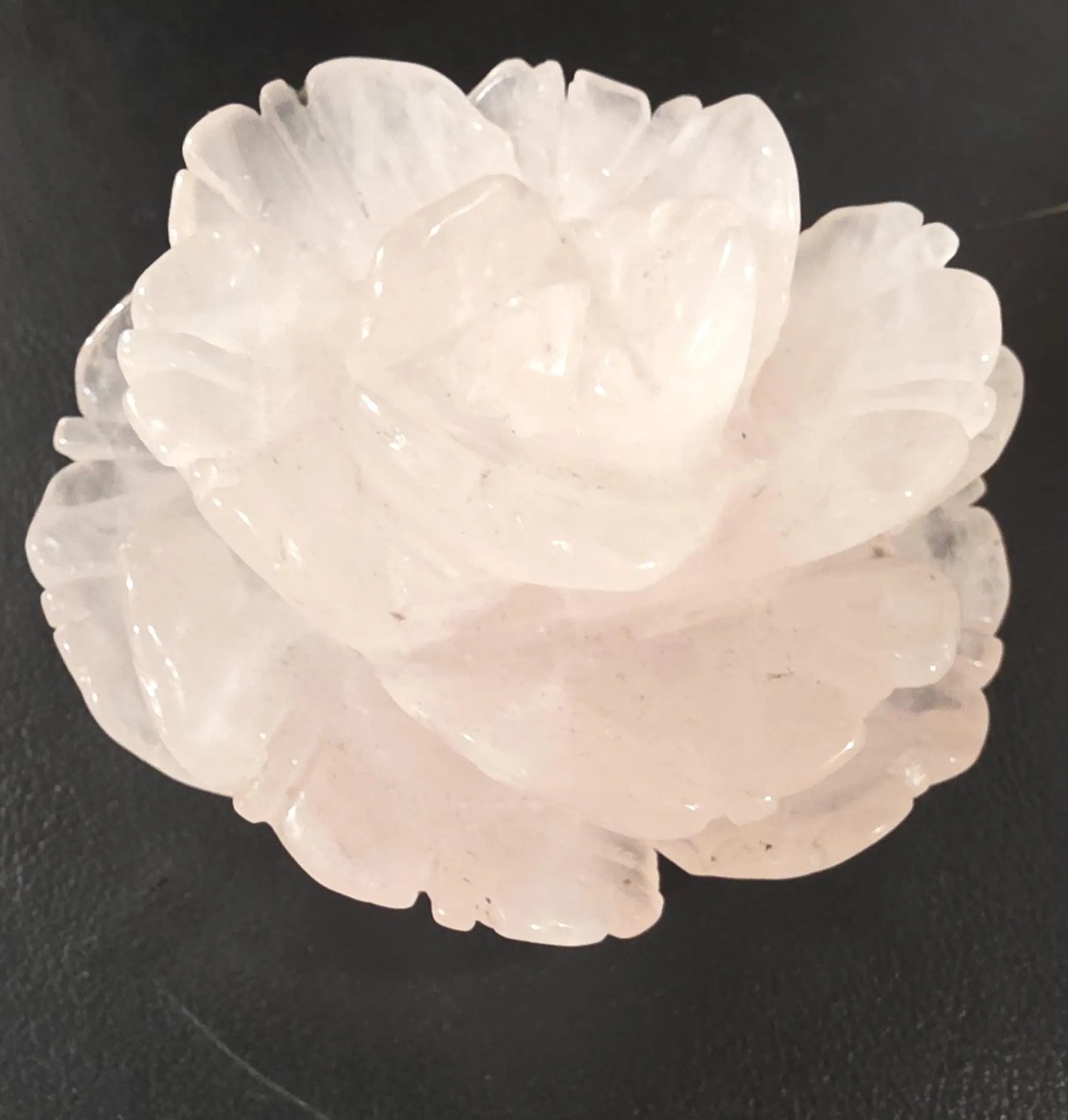 3 Inch Carved Rose Quartz Flower,  Rose Stone Carving, Home Décor, Floral Paperweight Etsy