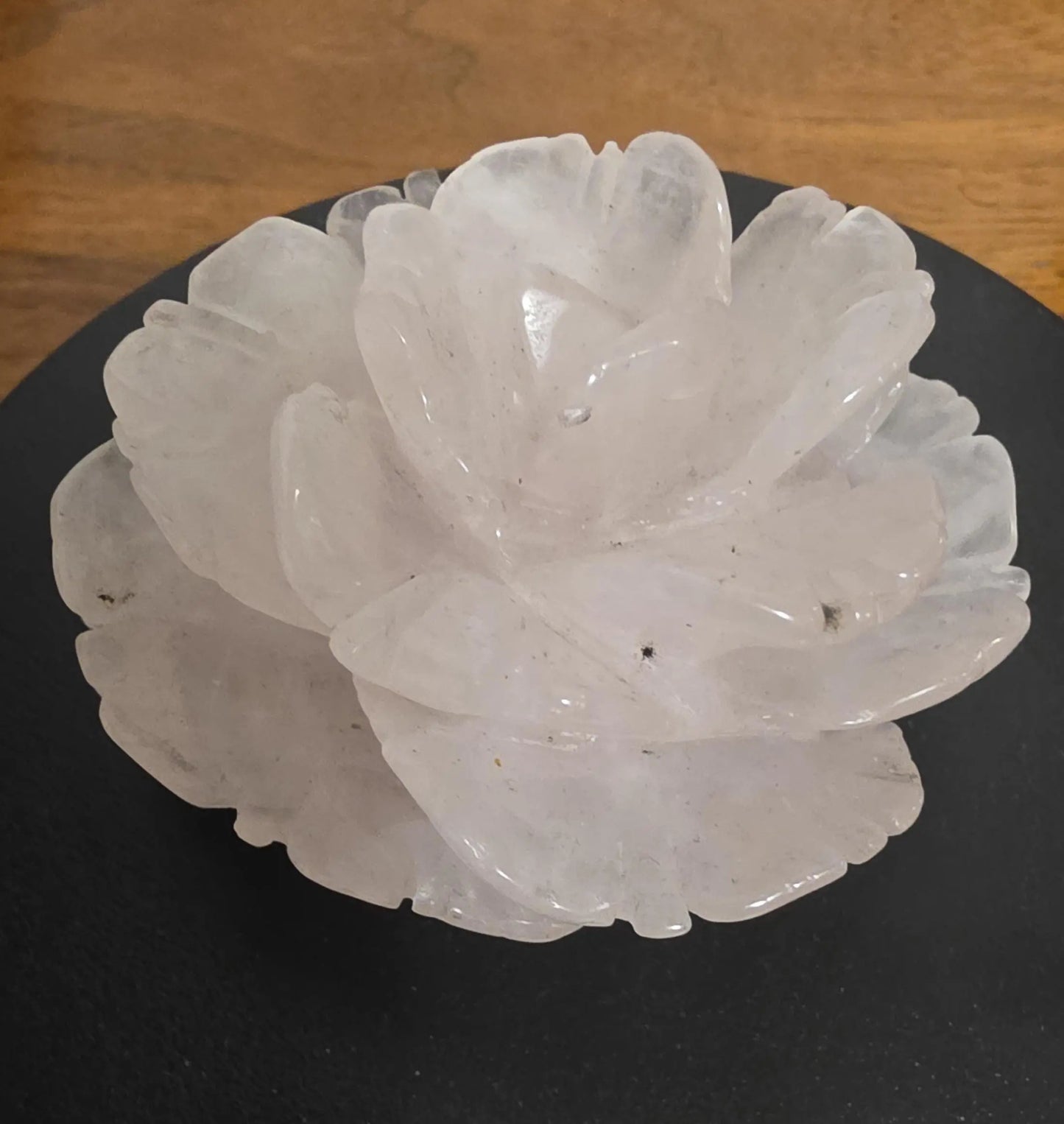 3 Inch Carved Rose Quartz Flower,  Rose Stone Carving, Home Décor, Floral Paperweight Etsy