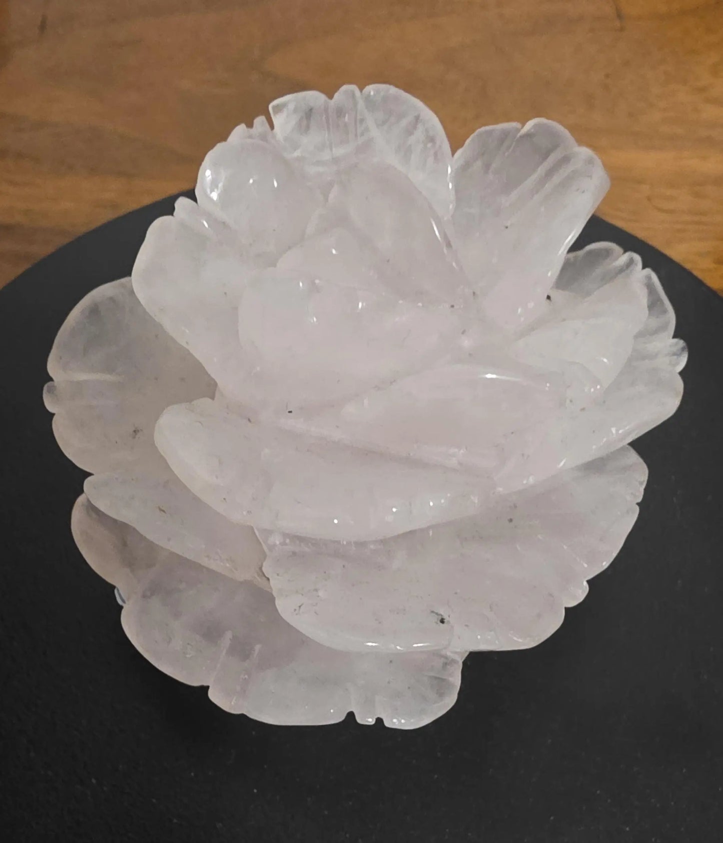3 Inch Carved Rose Quartz Flower,  Rose Stone Carving, Home Décor, Floral Paperweight Etsy