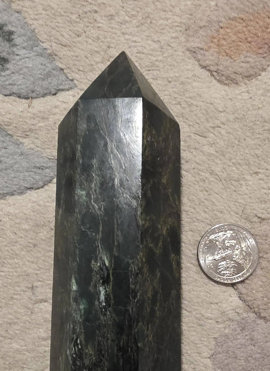 Large Emerald Tower, Quartz and Mica,Healing Crystal Wand, Stone of Truth Etsy