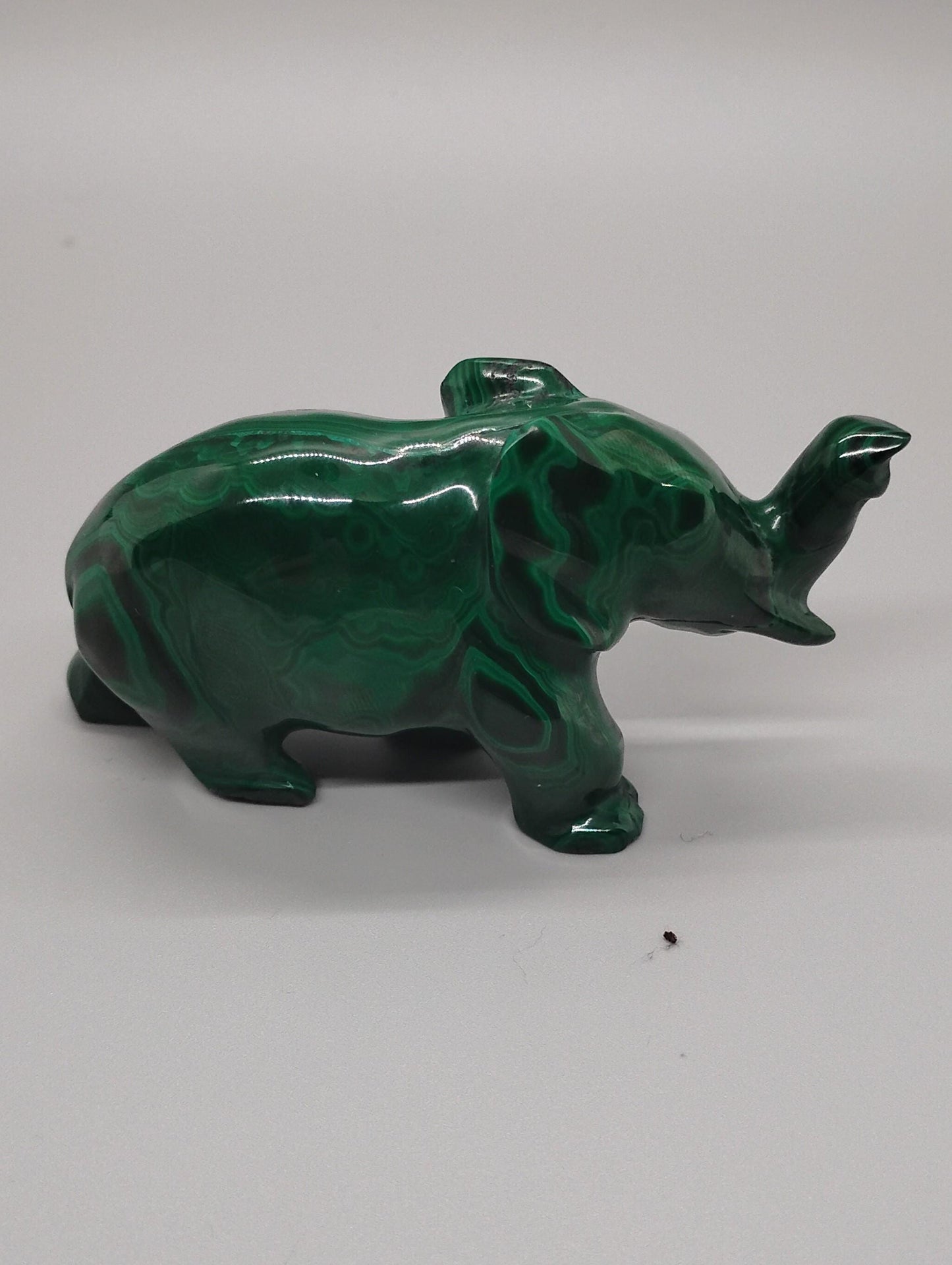 Malachite Elephant Sculpture