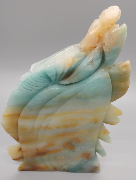 Caribbean Calcite & Agagonite Phoenix Bird Sculpture