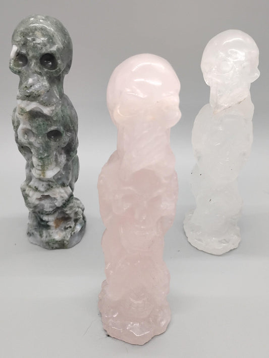 See No Evil Skull Crystal Ornament