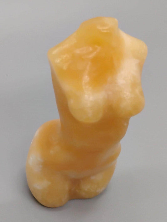 Yellow Calcite Lady Body Sculpture