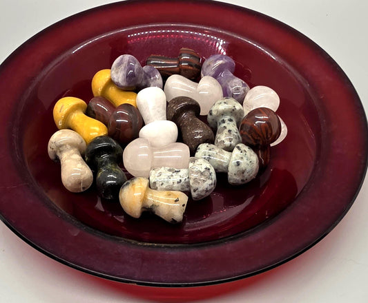 Carved Crystal Magic Mushrooms