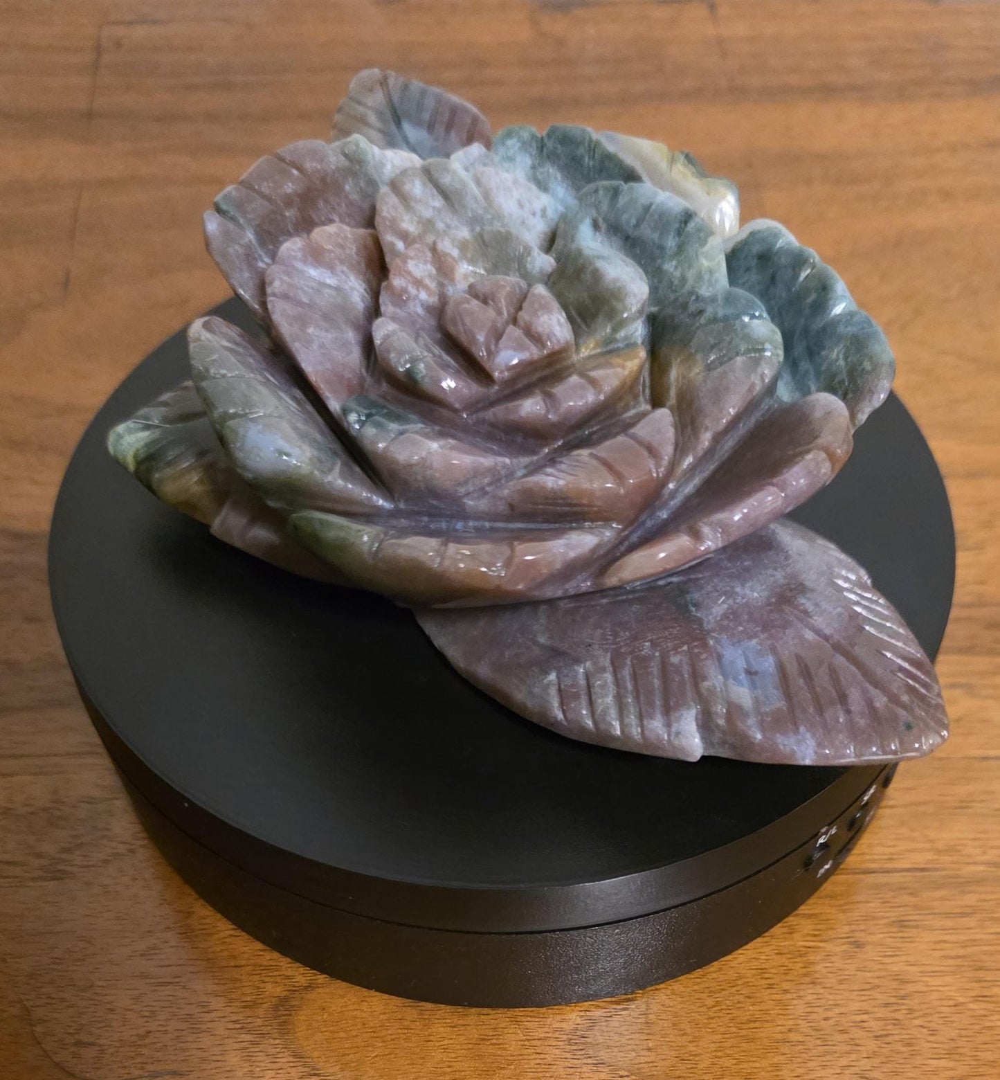 Ocean Jasper Carved Blooming  Rose