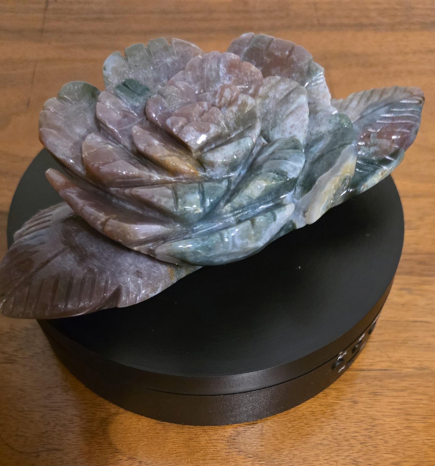 Ocean Jasper Carved Blooming  Rose