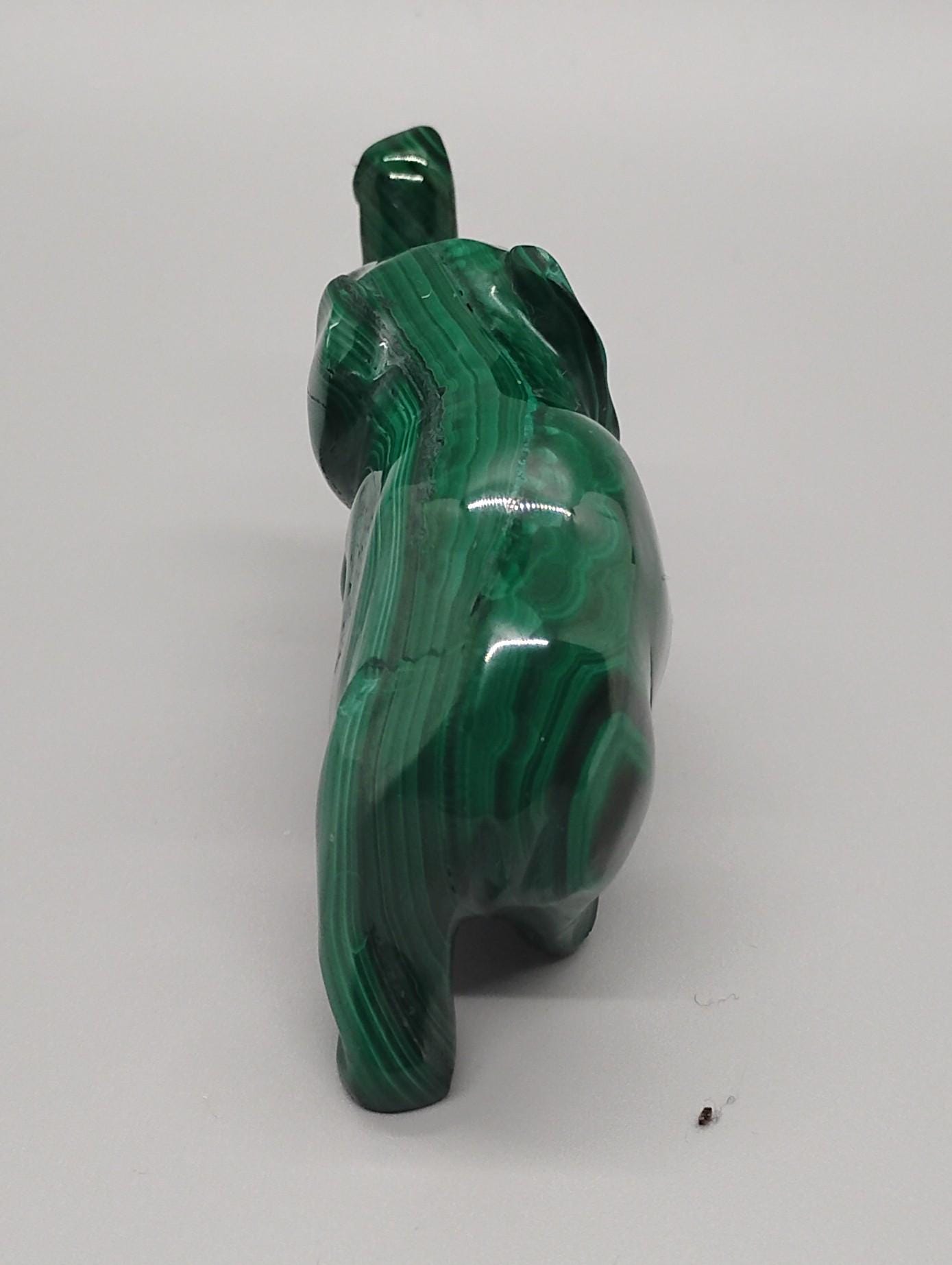 Malachite Elephant Sculpture
