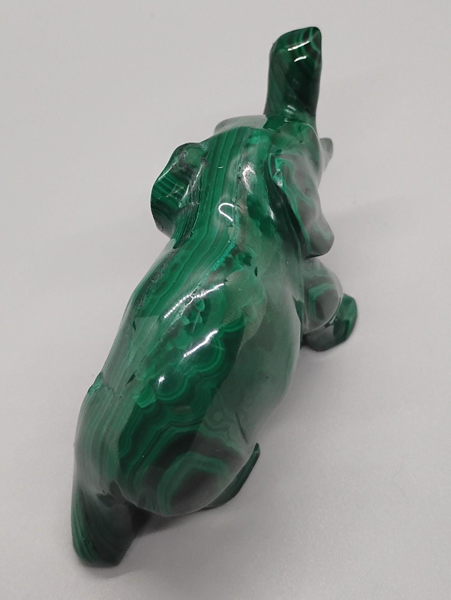 Malachite Elephant Sculpture
