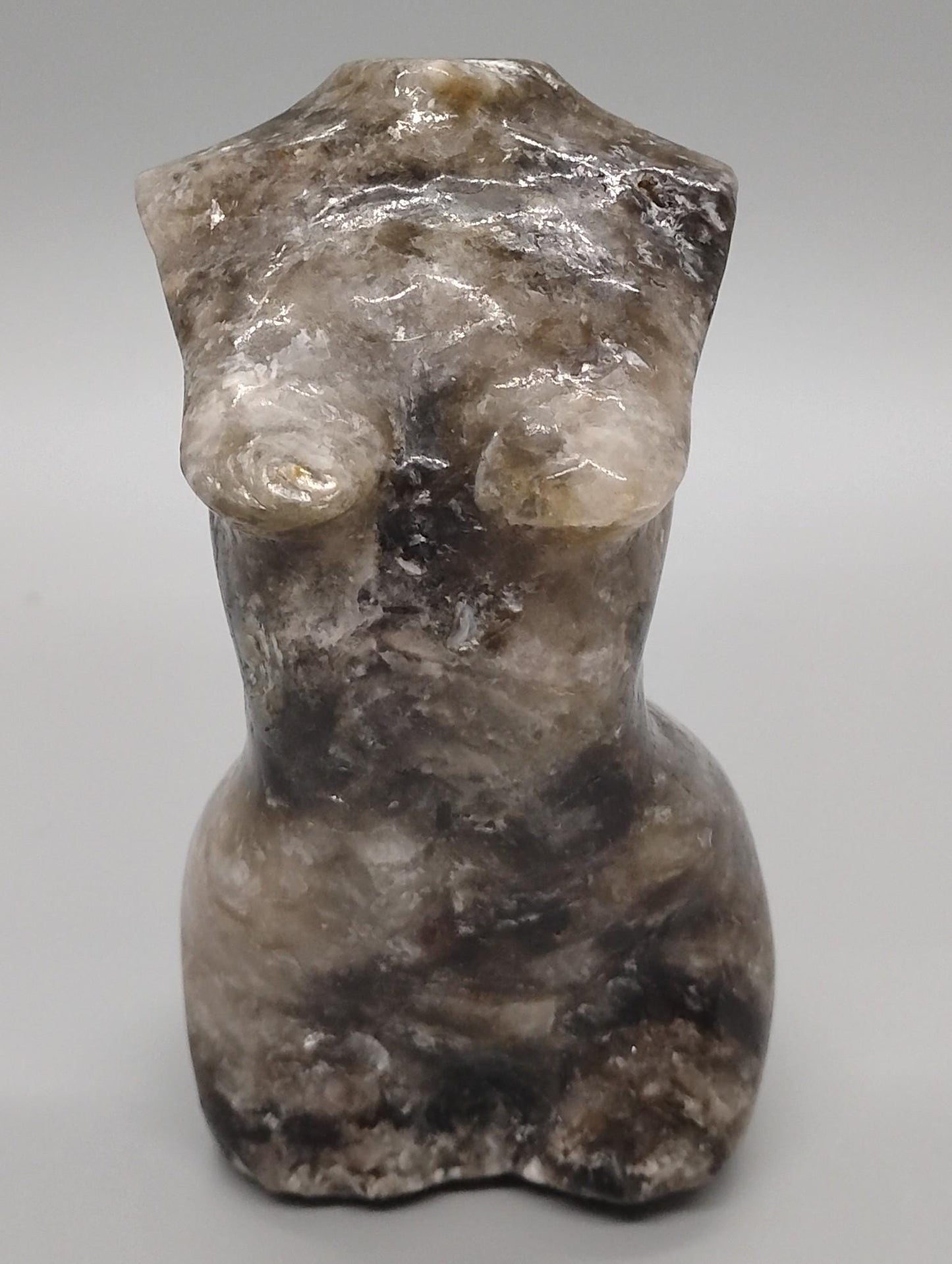 Green Tourmaline & Mica Lady Body Sculpture